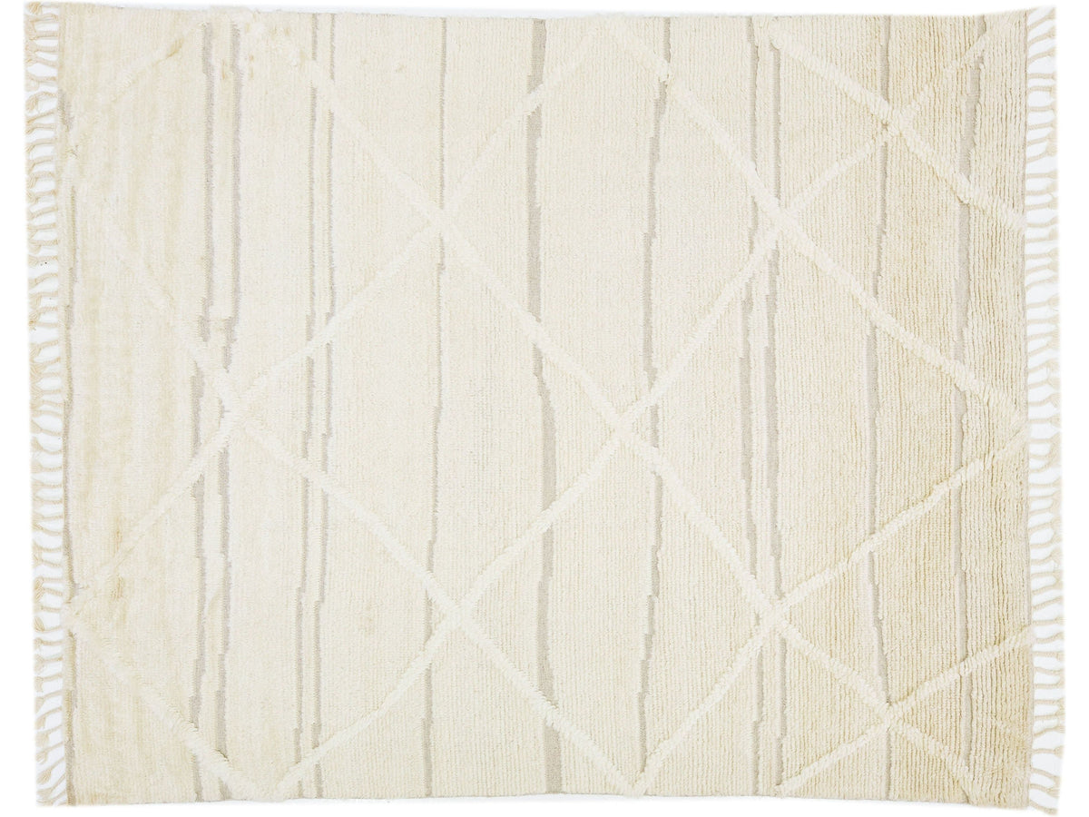 Modern Moroccan Wool Rug 8 X 10