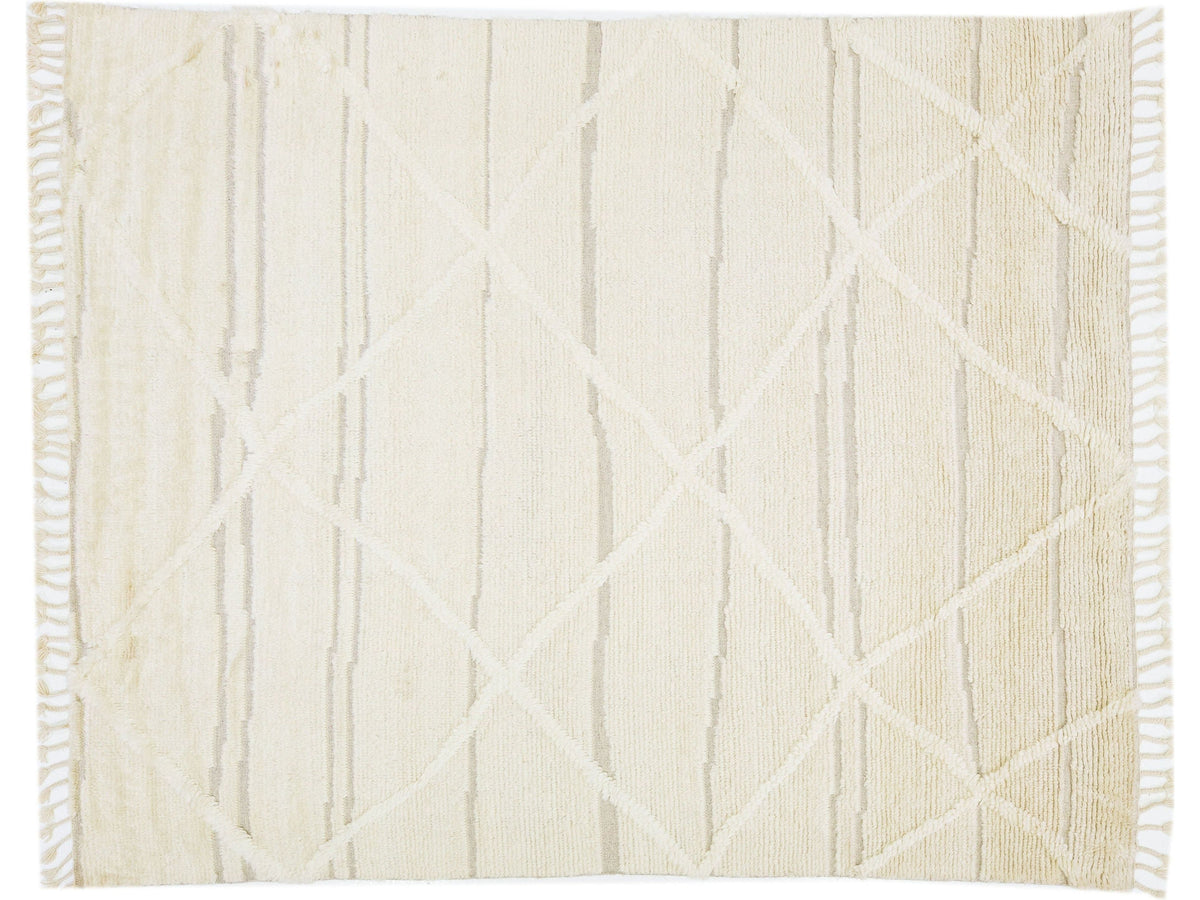 Modern Moroccan Wool Rug 8 X 10