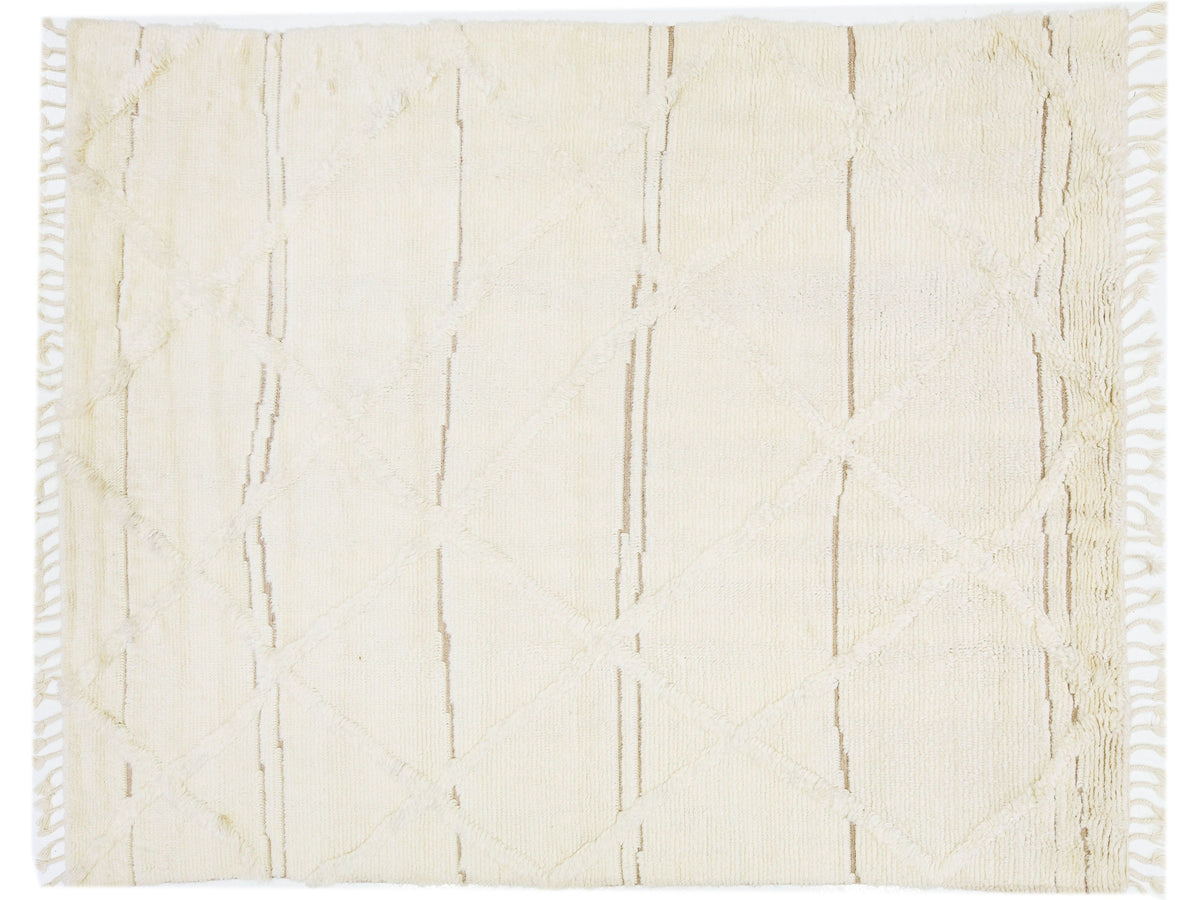Modern Moroccan Wool Rug 8 X 10