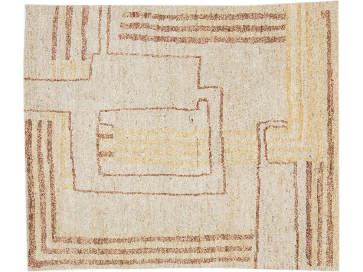 Modern Moroccan Wool Rug 8 X 10