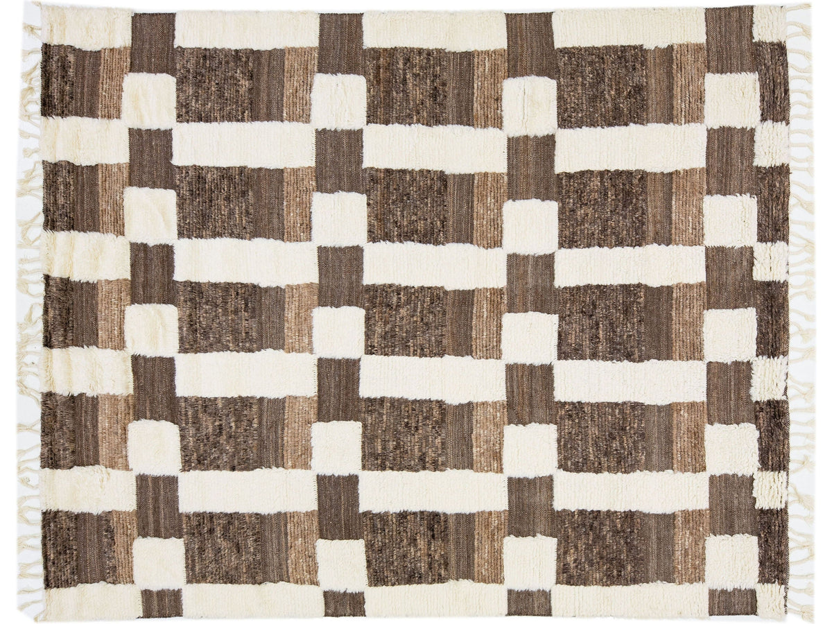 Modern Moroccan Wool Rug 8 X 10