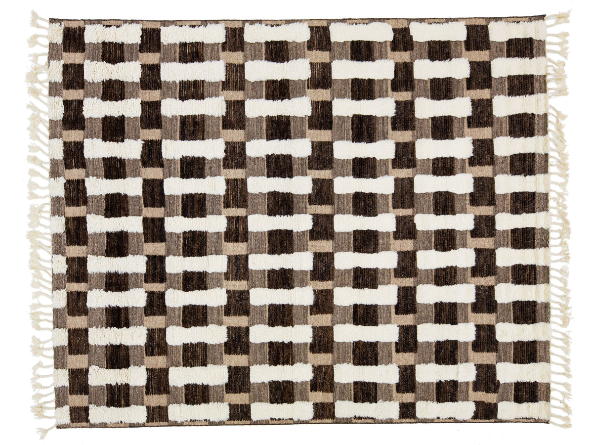 Modern Moroccan Wool Rug 8 X 10