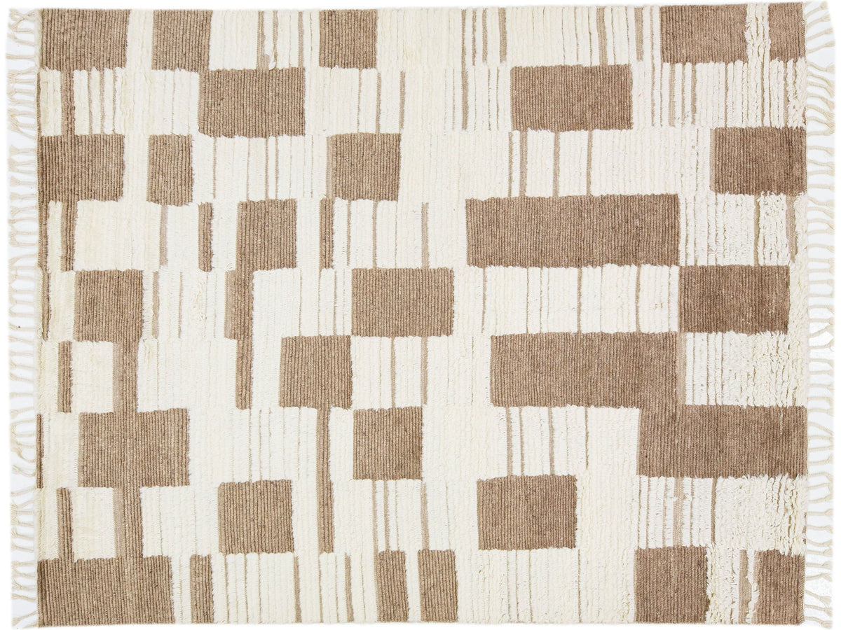 Modern Moroccan Wool Rug 8 X 10