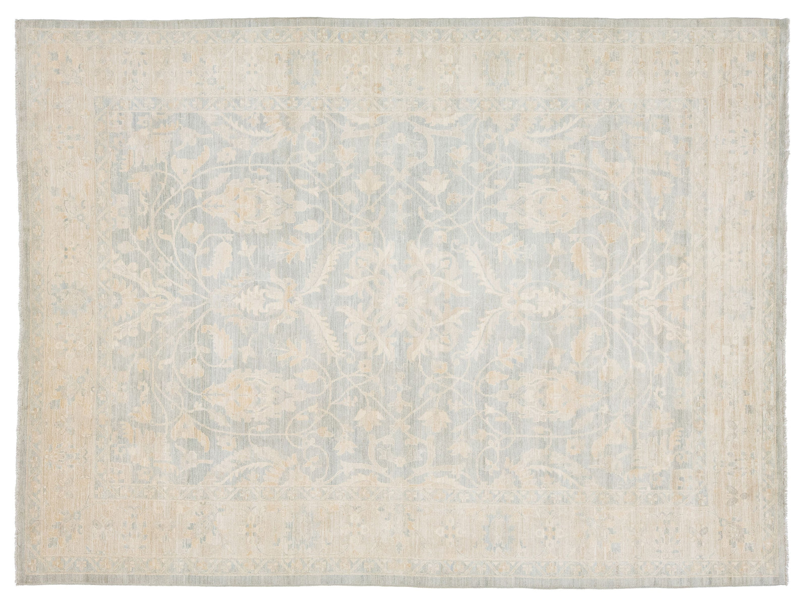 Modern Oushak Wool Rug 10 X 14