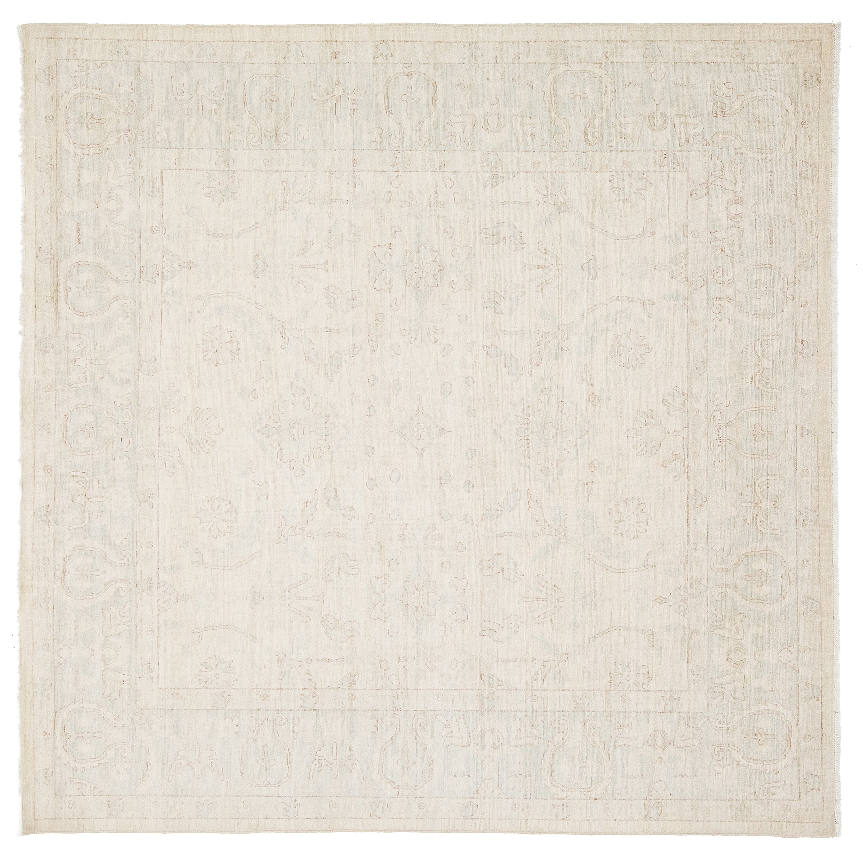 Modern Oushak Wool Square Rug 8 X 8