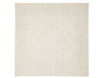 Modern Oushak Wool Square Rug 8 X 8