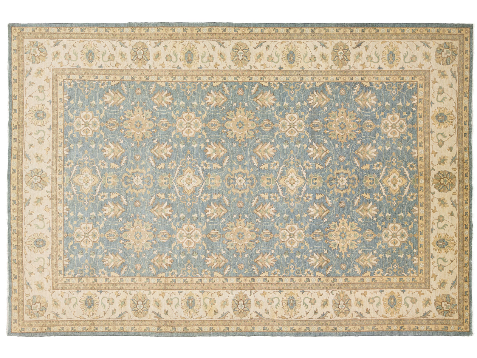 Modern Oushak Wool Rug 12 X 18