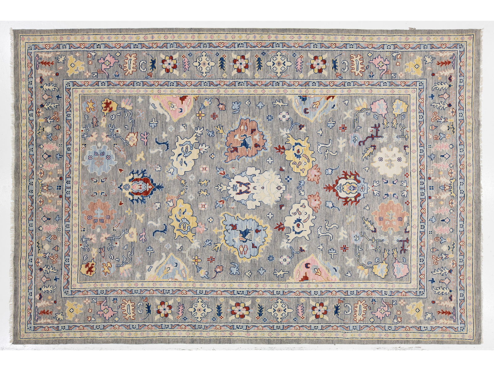 Modern Oushak Wool Rug 10 X 15
