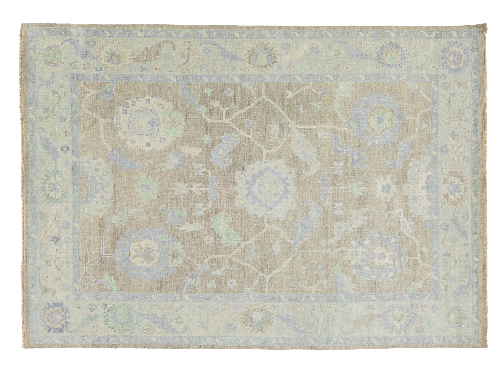 Modern Oushak Wool Rug 10 X 14