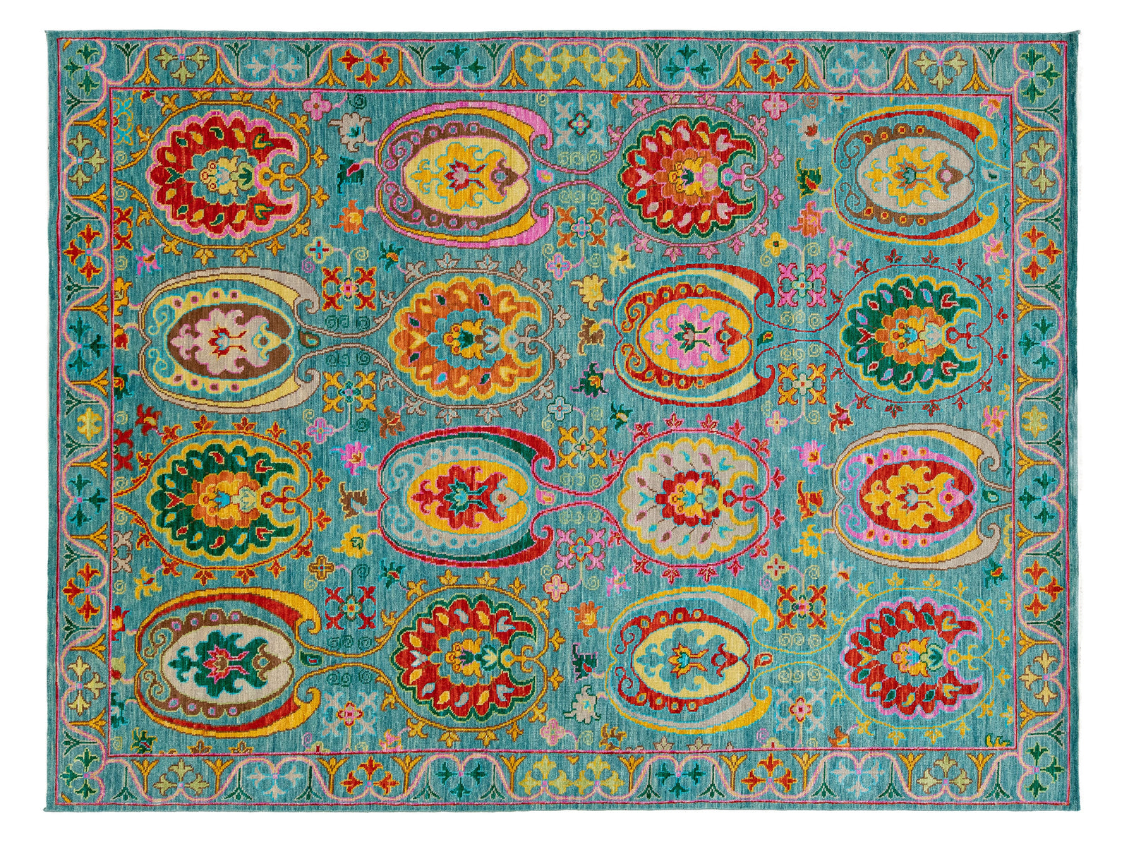 Modern Oushak Wool Rug 9 X 12