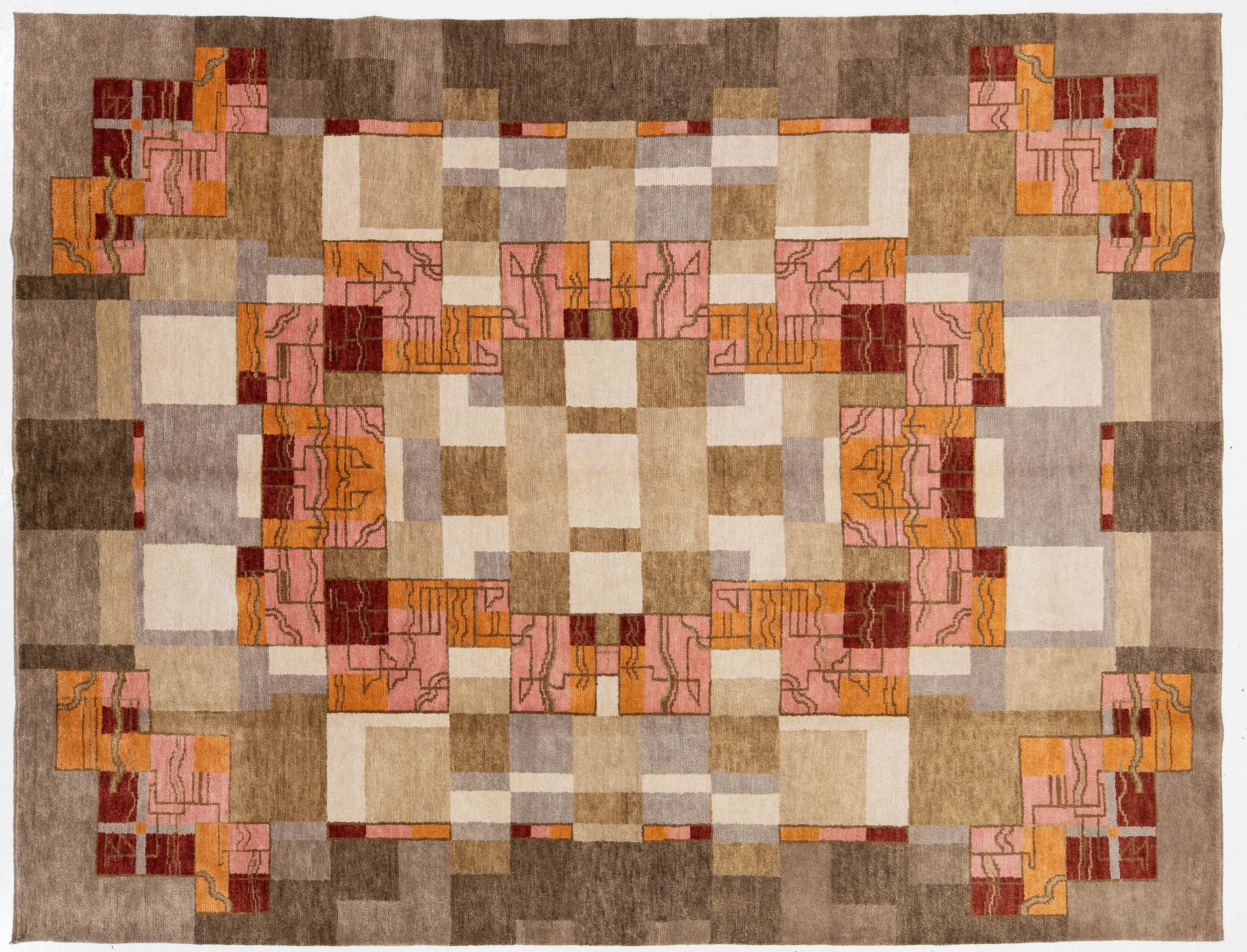 Modern Wool Rug 9 X 12