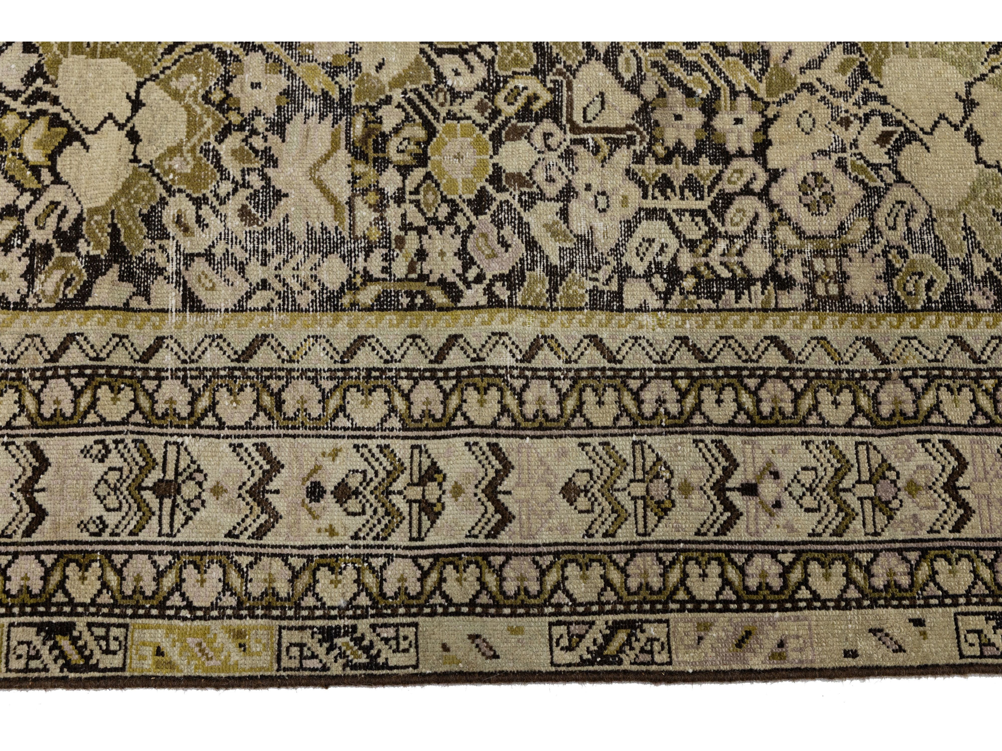 Antique Malayer Wool Rug 9 X 17