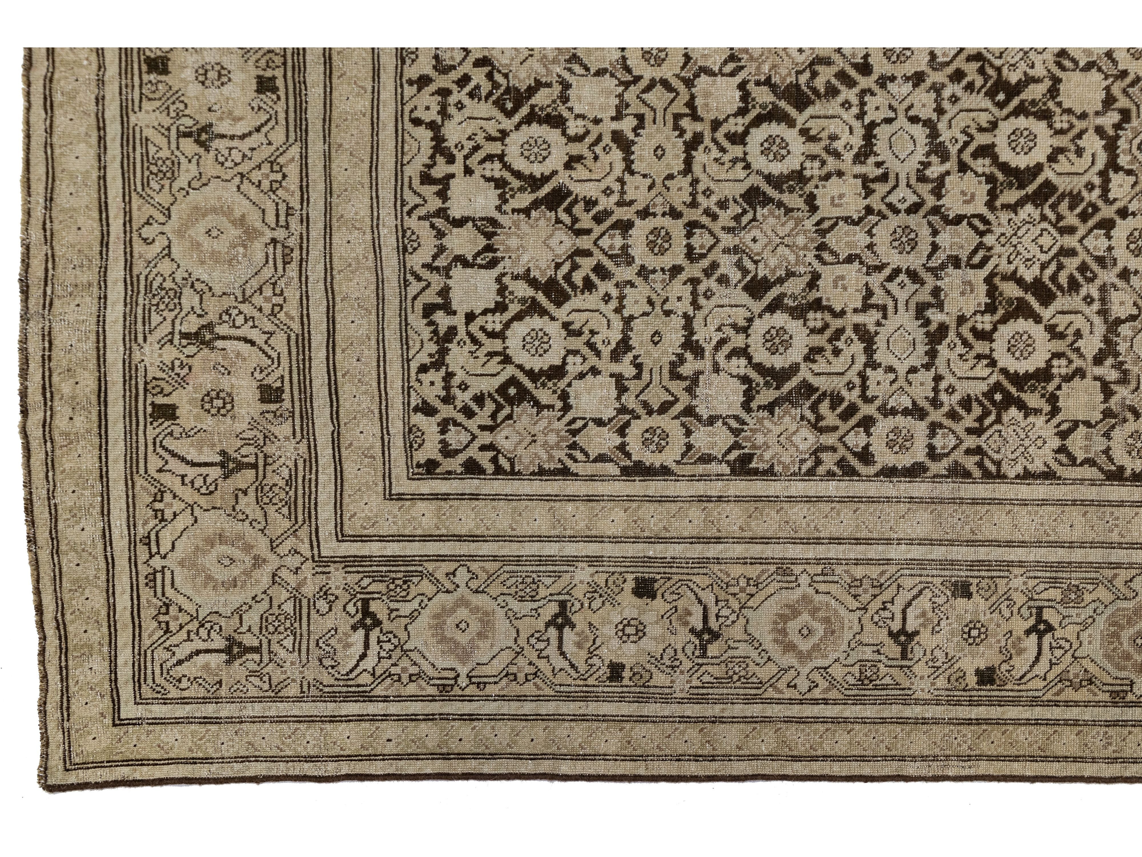 Antique Malayer Wool Runner Rug 7 X 19