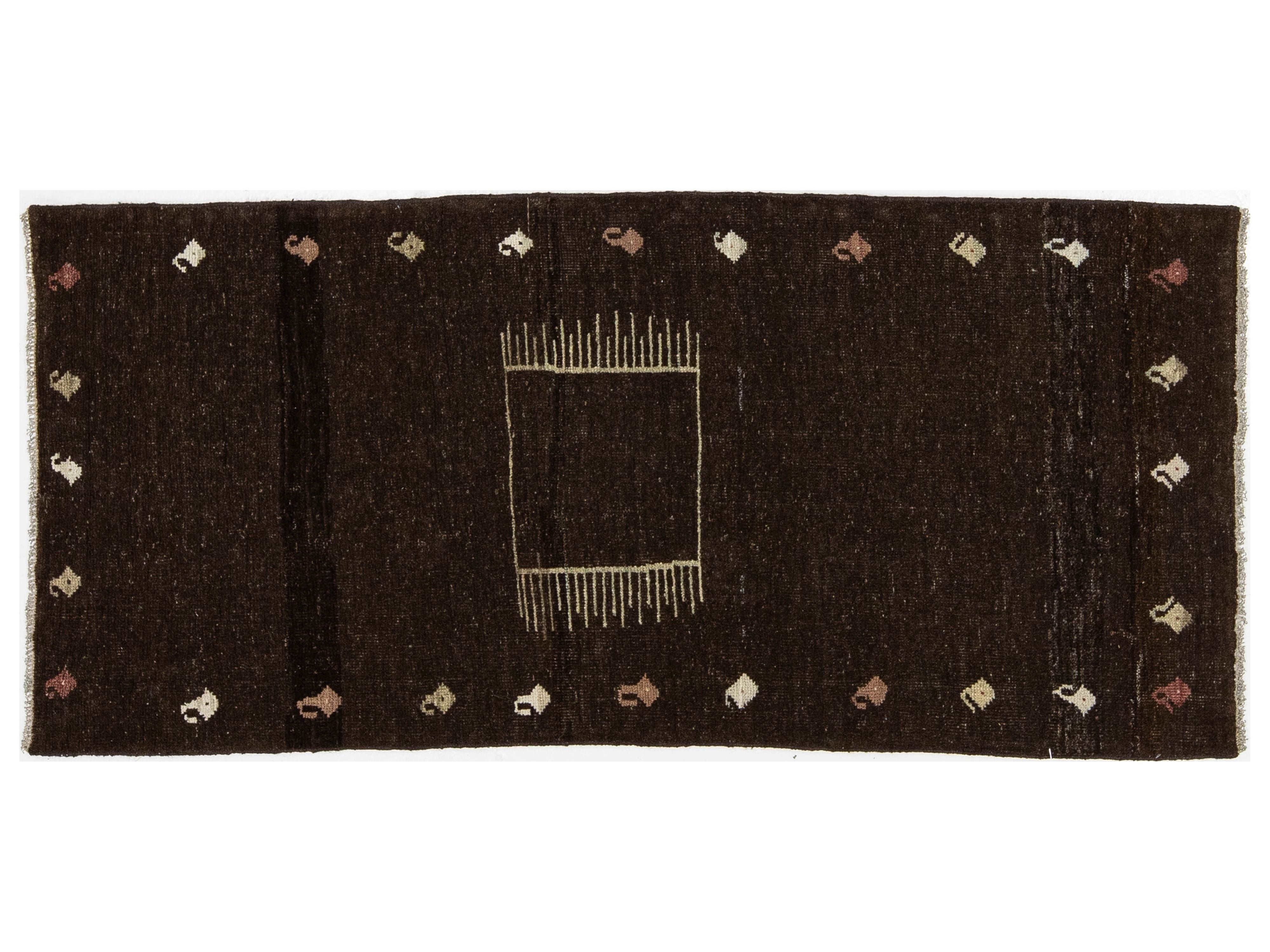 Modern Gabbeh Wool Rug 3 X 6