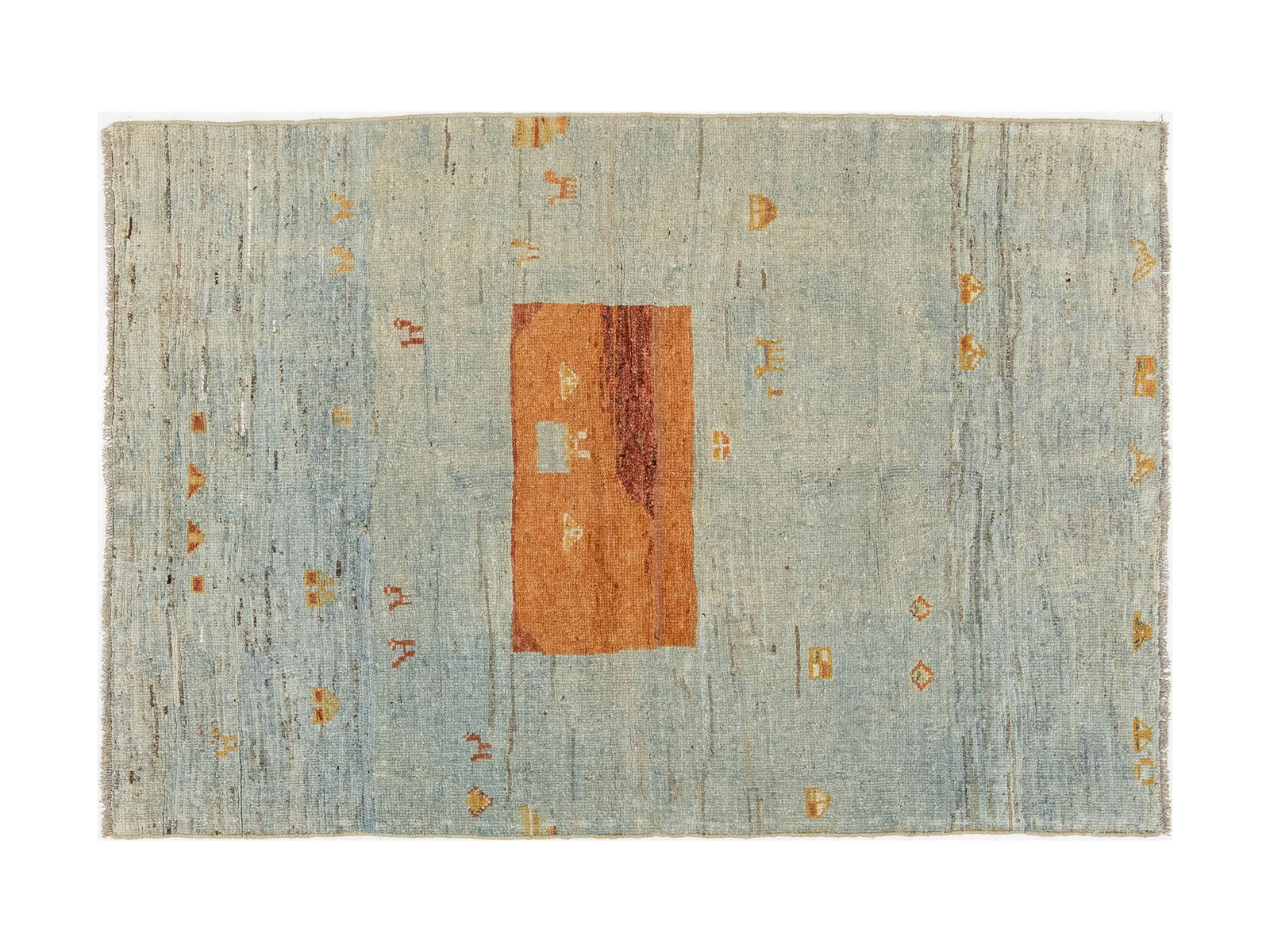 Modern Gabbeh Wool Rug 4 X 6