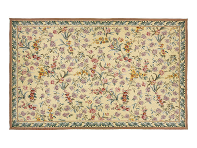 Vintage French Aubusson Wool Rug 13 X 20