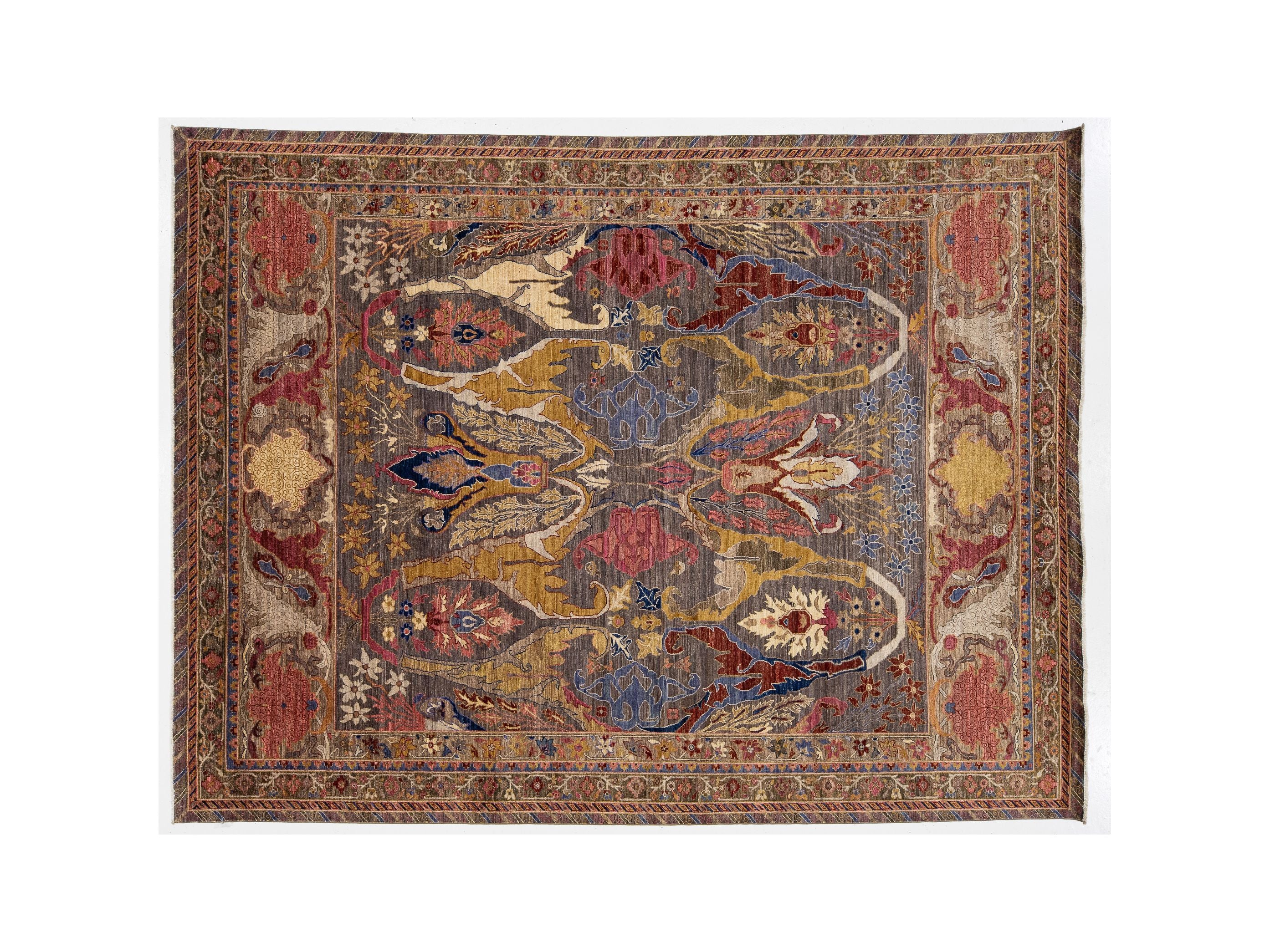 Modern Bidjar Wool Rug 9 X 12