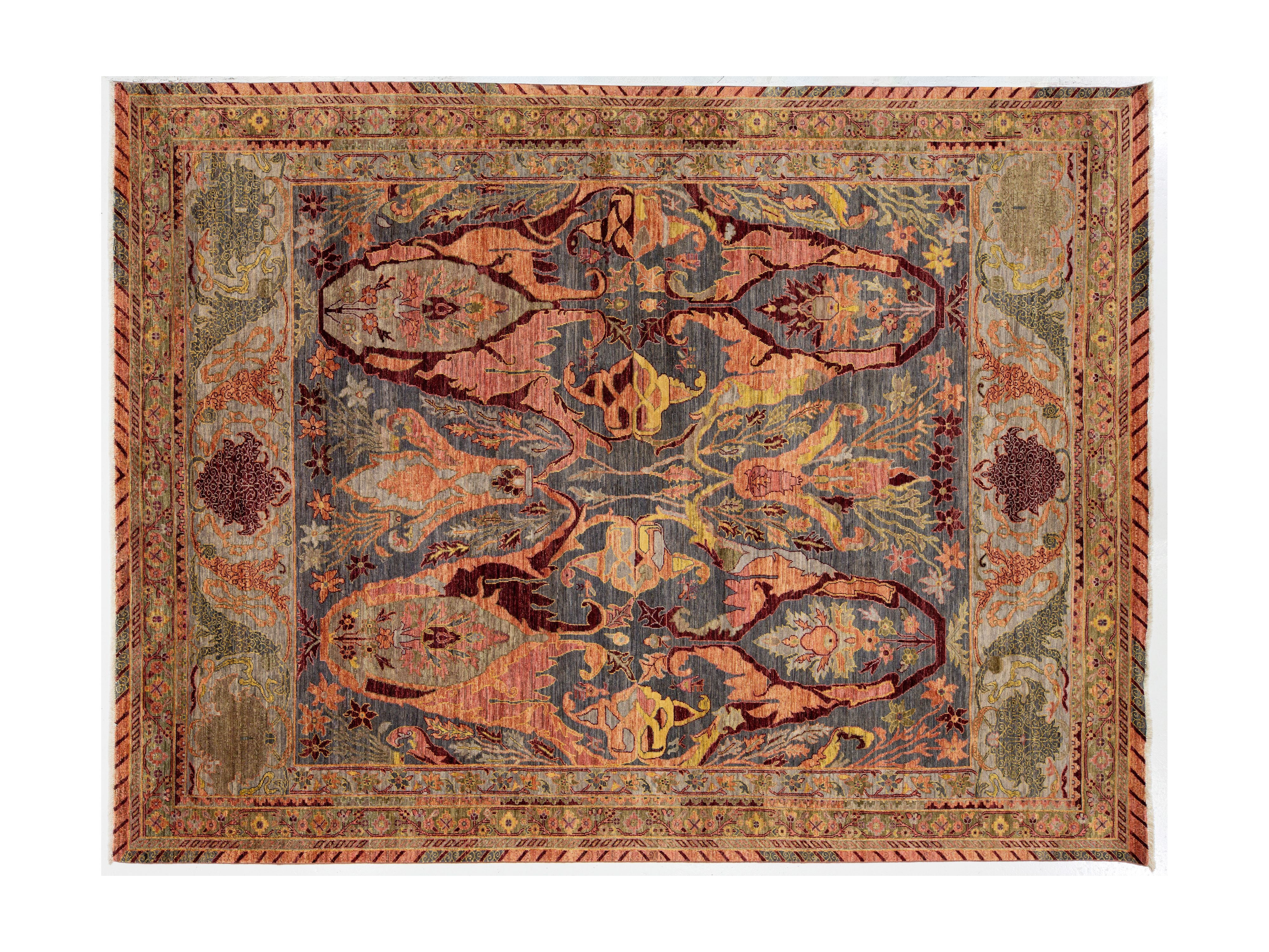 Antique Bidjar Wool Rug 9 X 12