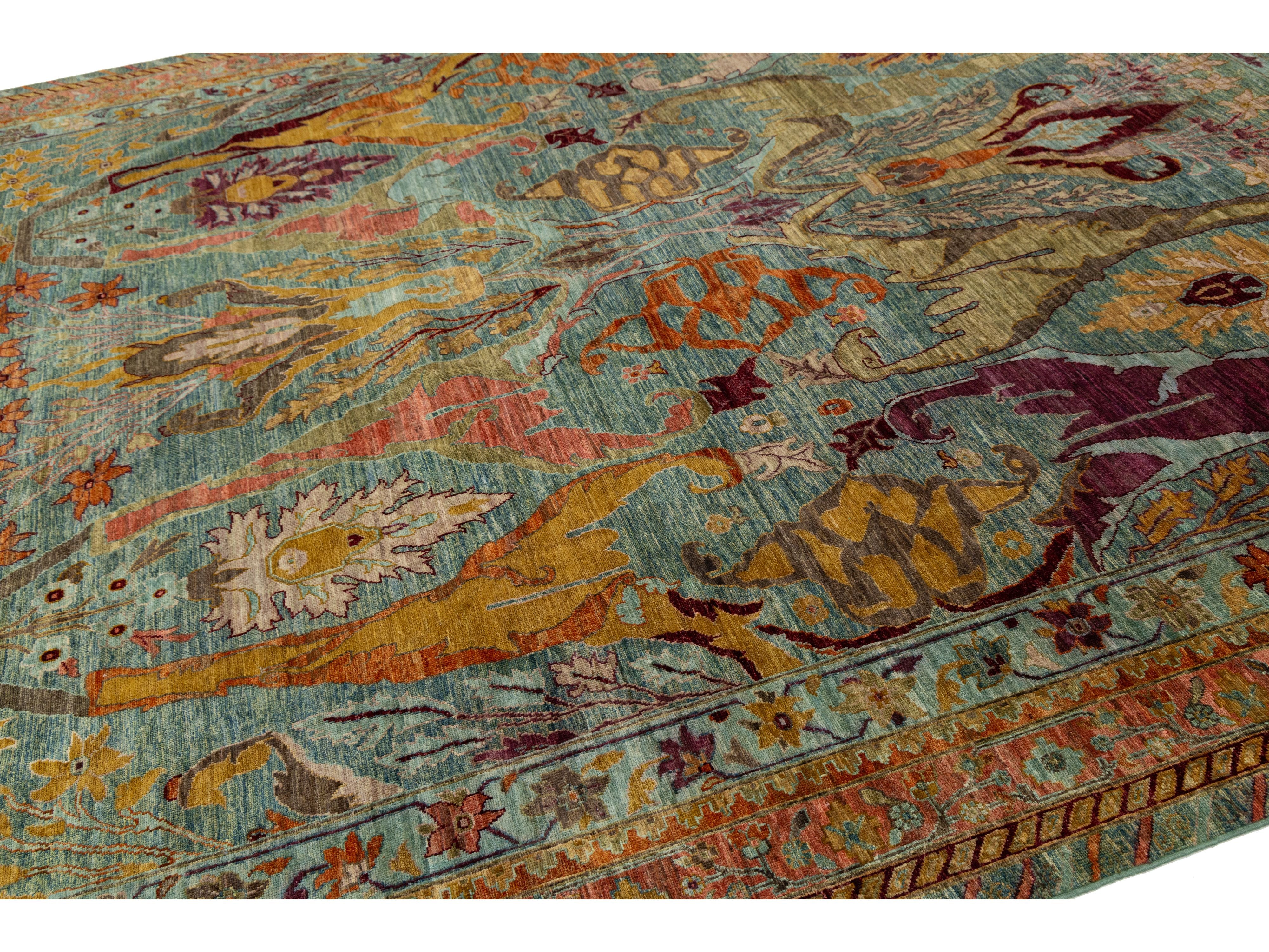 Modern Bidjar Wool Rug 10 X 14