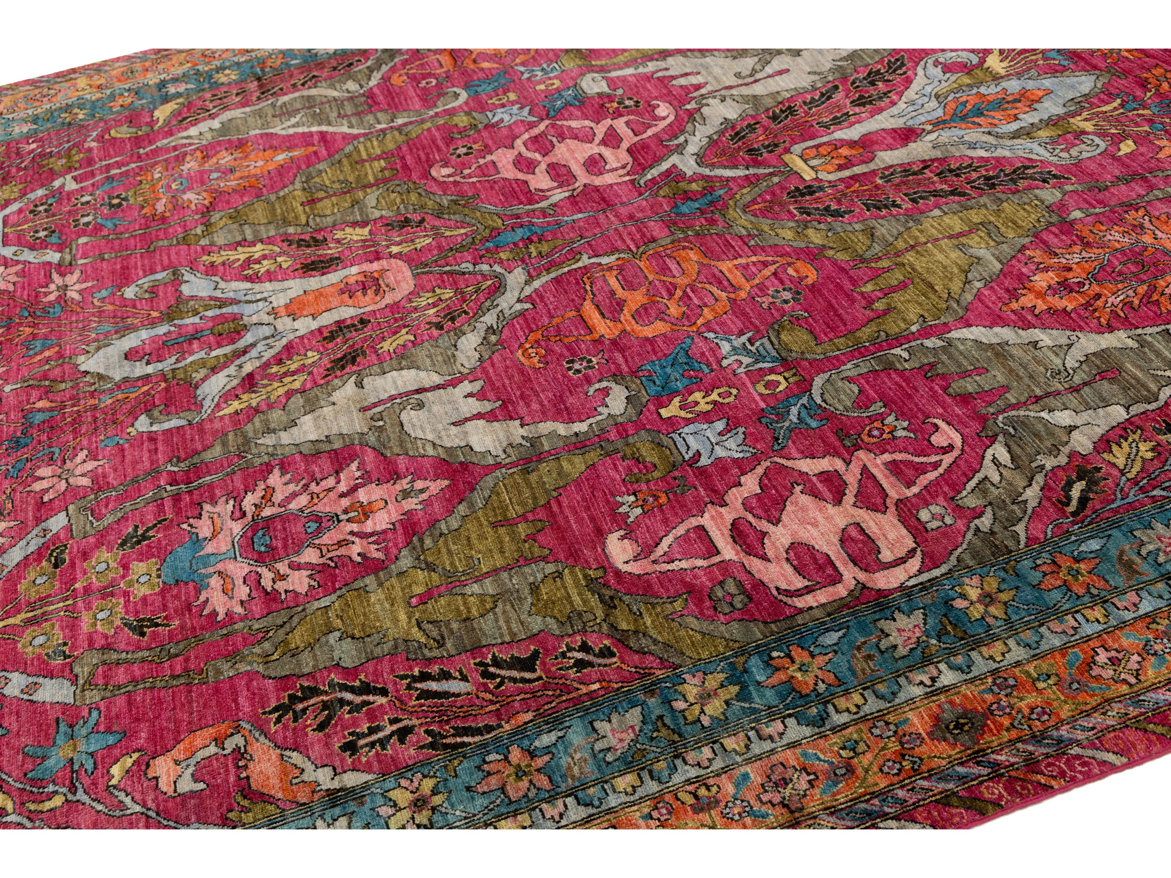 Antique Bidjar Wool Rug 9 X 12