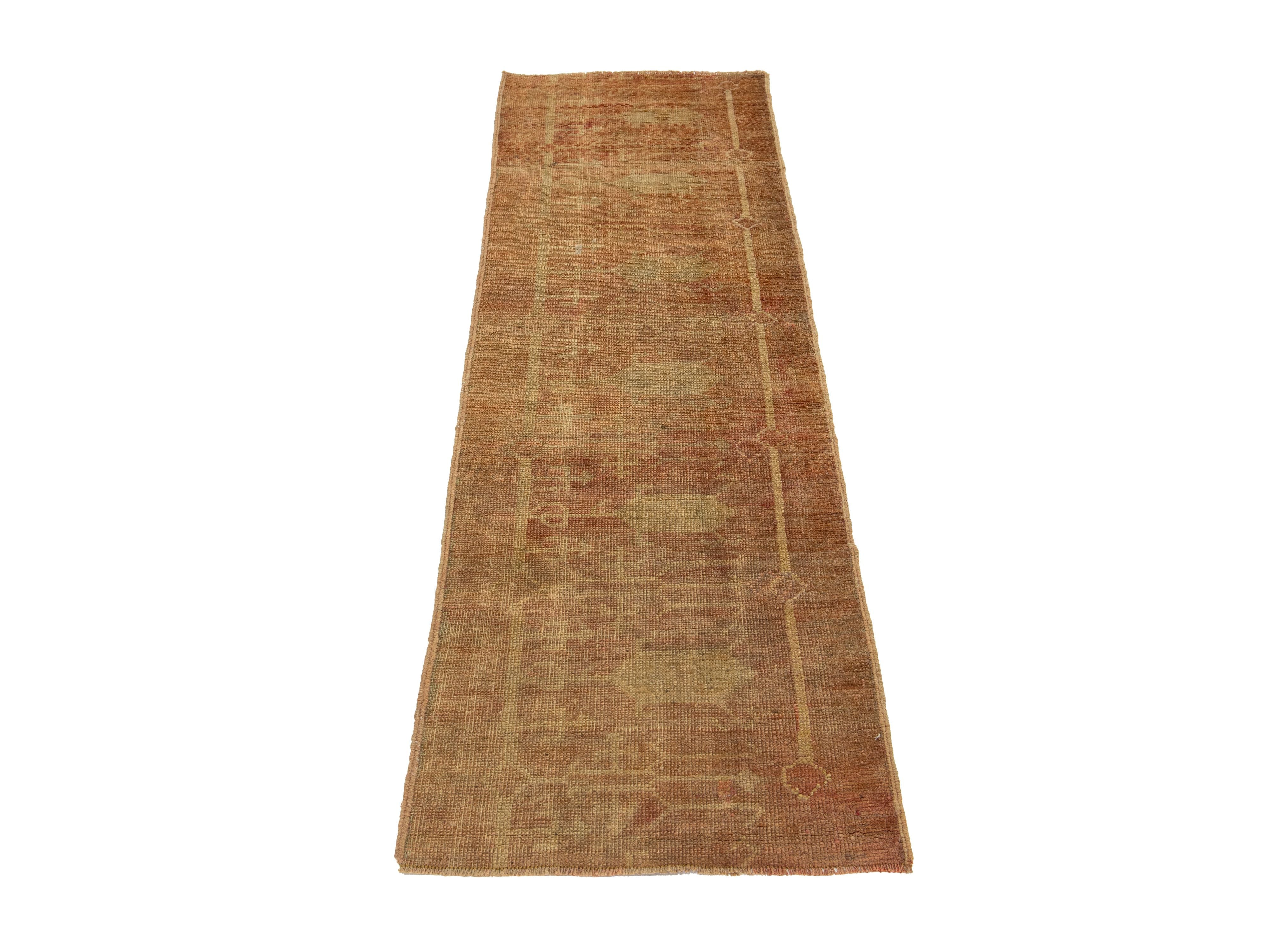Vintage Turkish Anatolian Wool Runner Rug 2 X 7