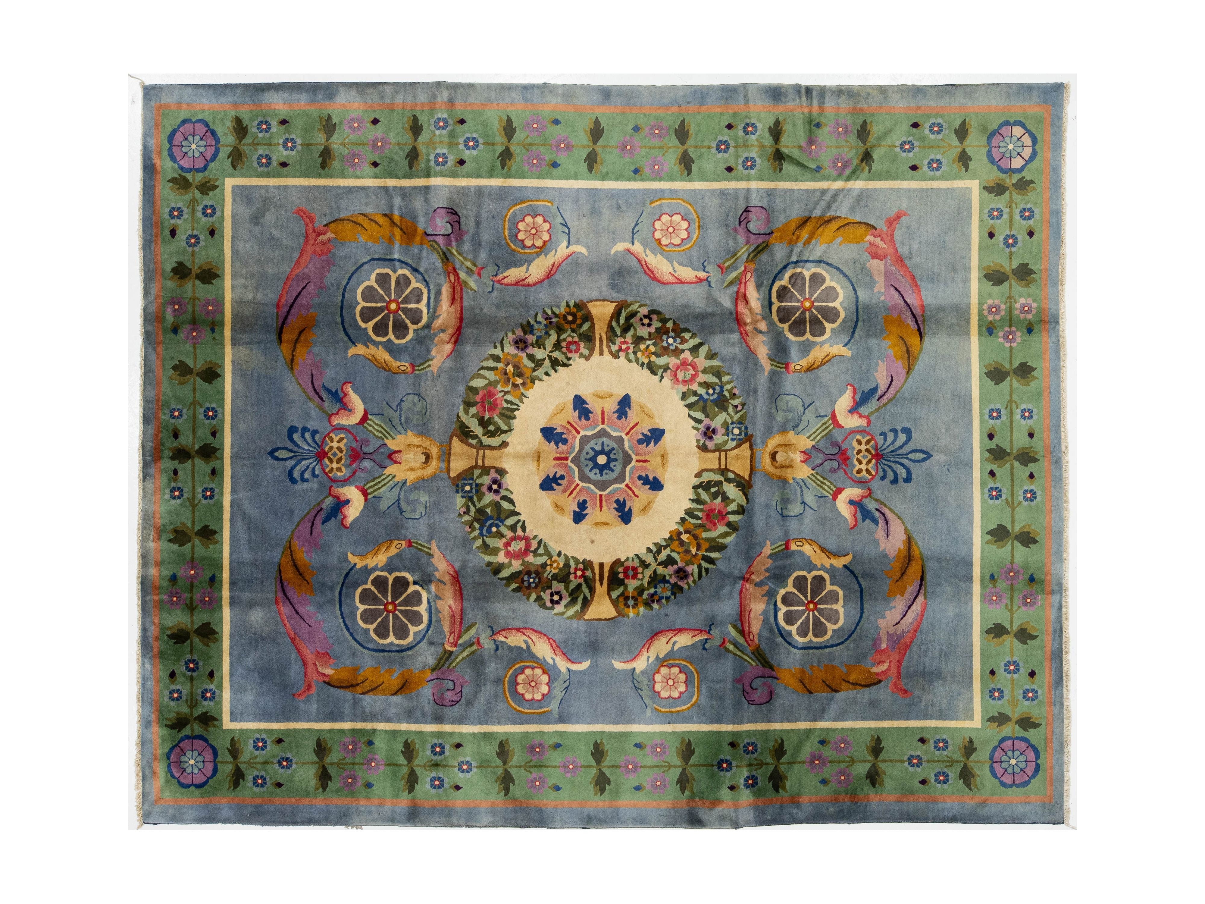 Antique Art Deco Chinese Rug 9 X 11