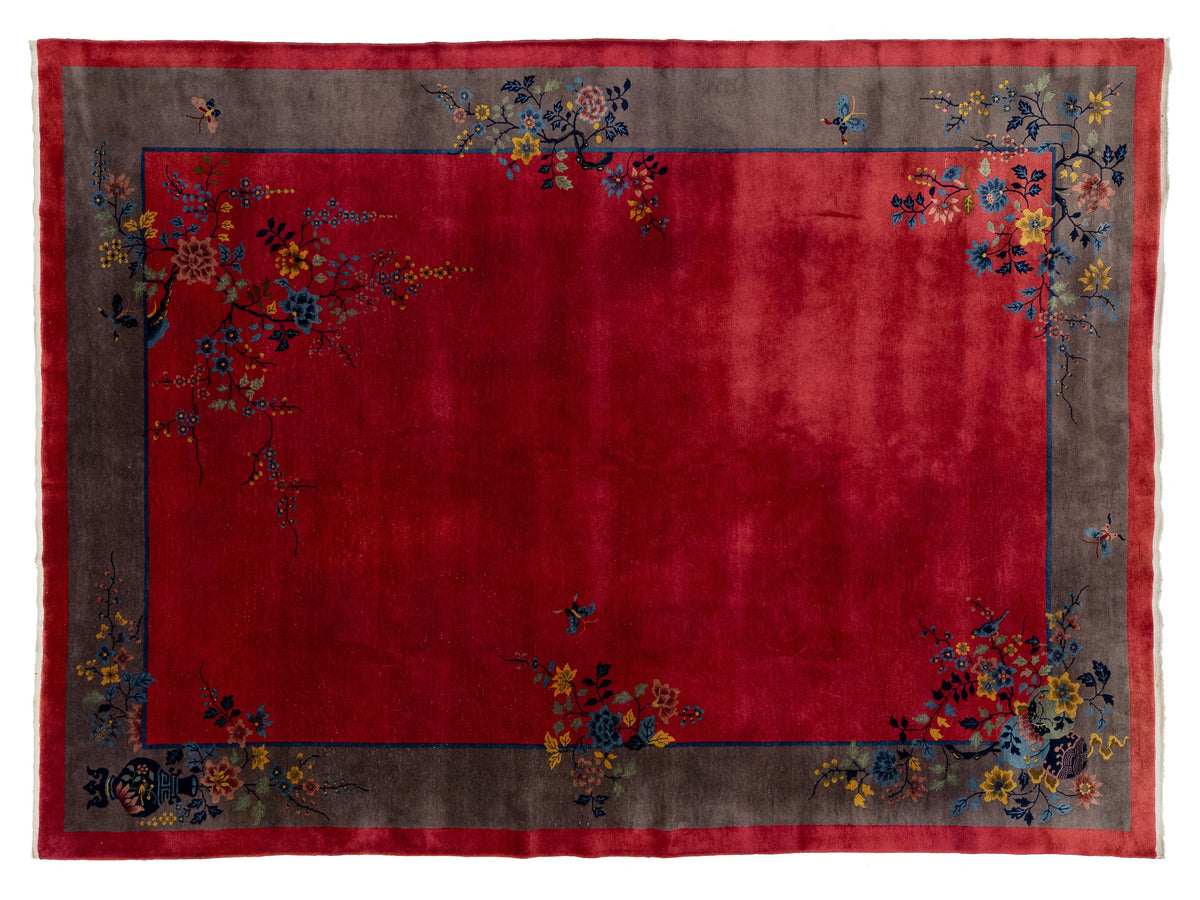 Antique Art Deco Chinese Rug 10 X 13
