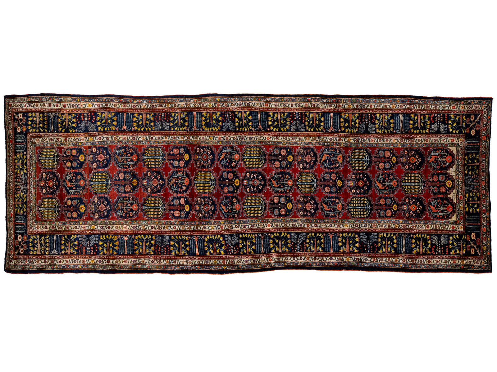 Antique Bidjar Wool Rug 6 X 16