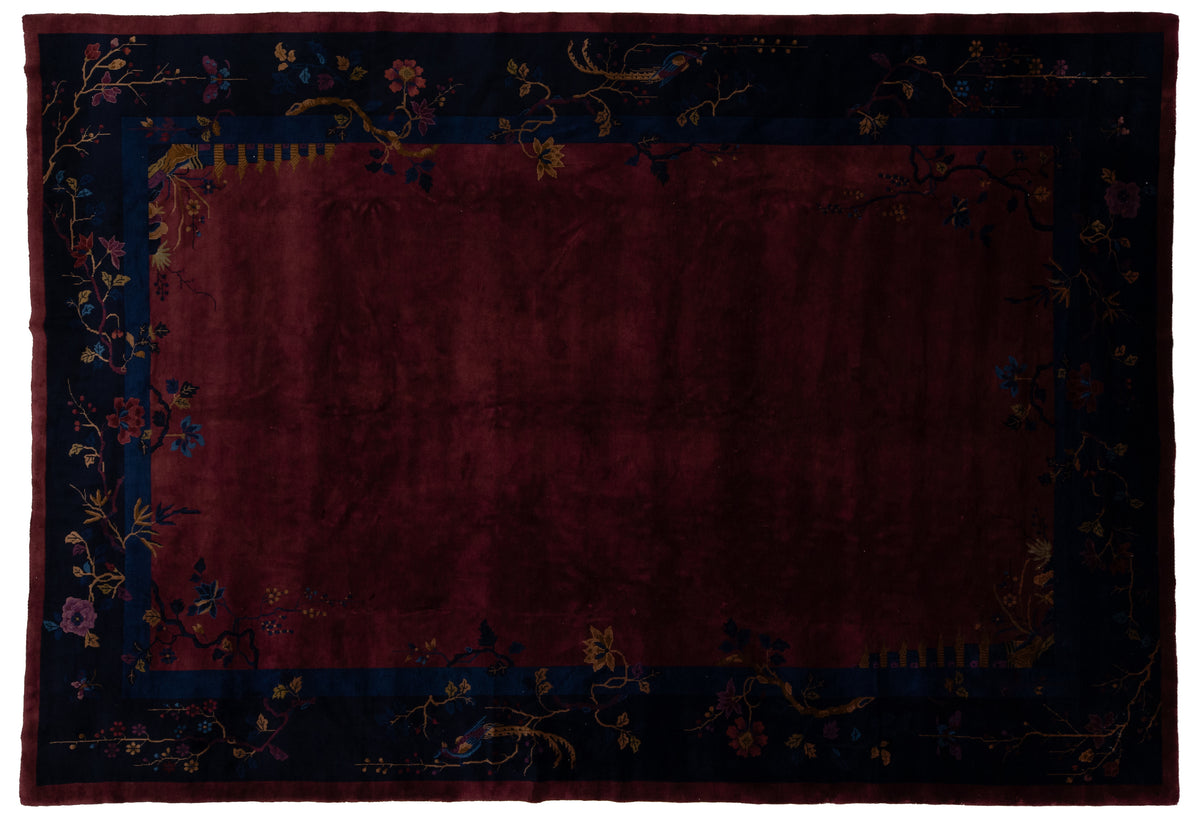 Antique Art Deco Chinese Rug 10 X 15