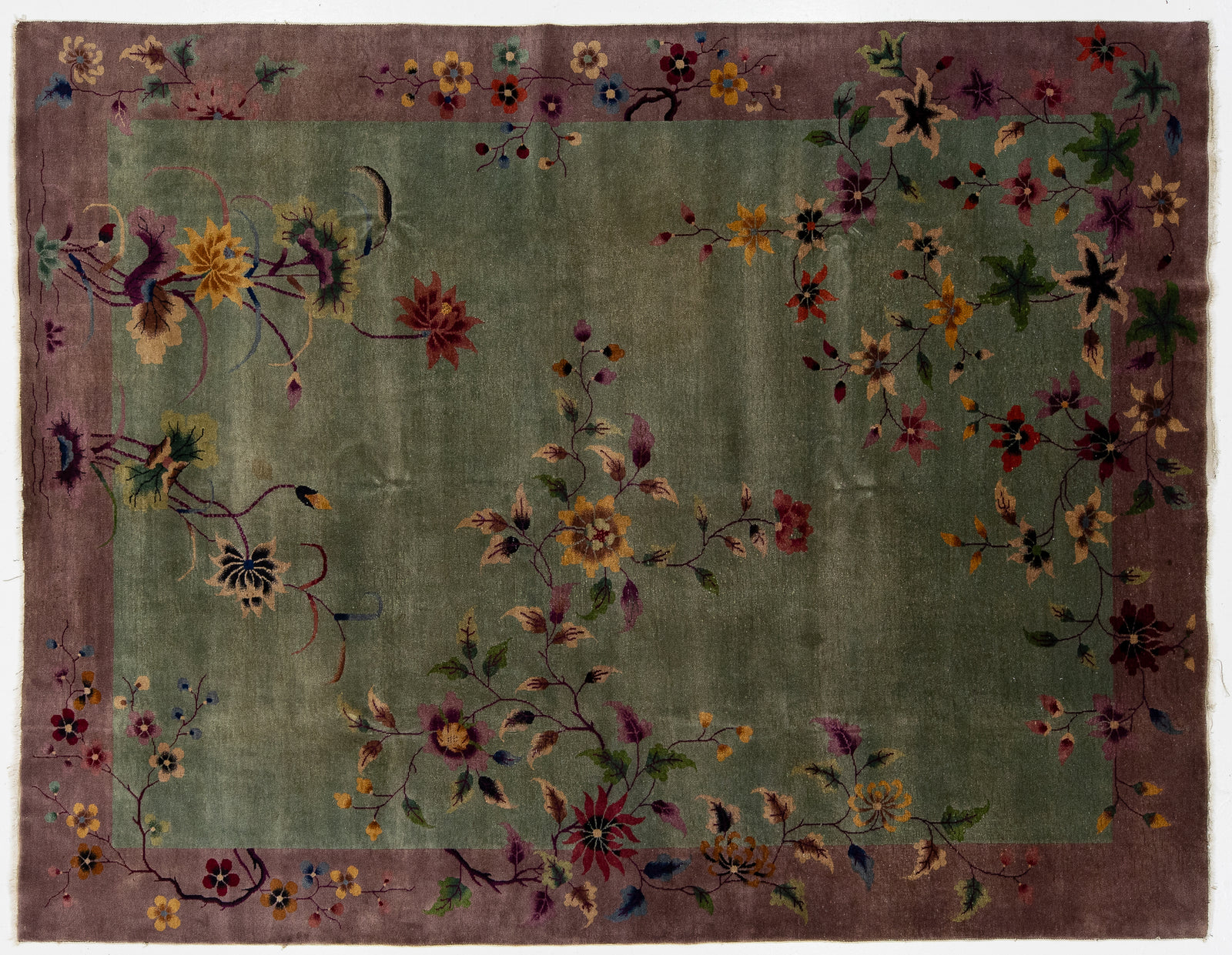 Antique Art Deco Chinese Rug 9 X 12