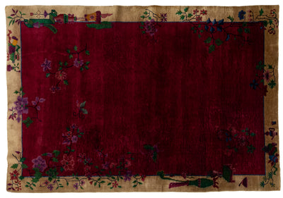 Antique Art Deco Chinese Rug 6 X 9