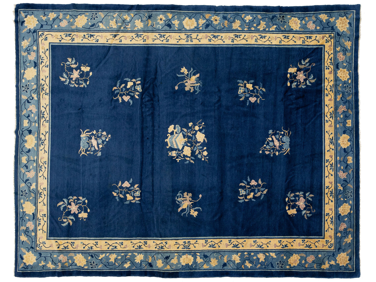 Antique Art Deco Chinese Rug 9 X 12
