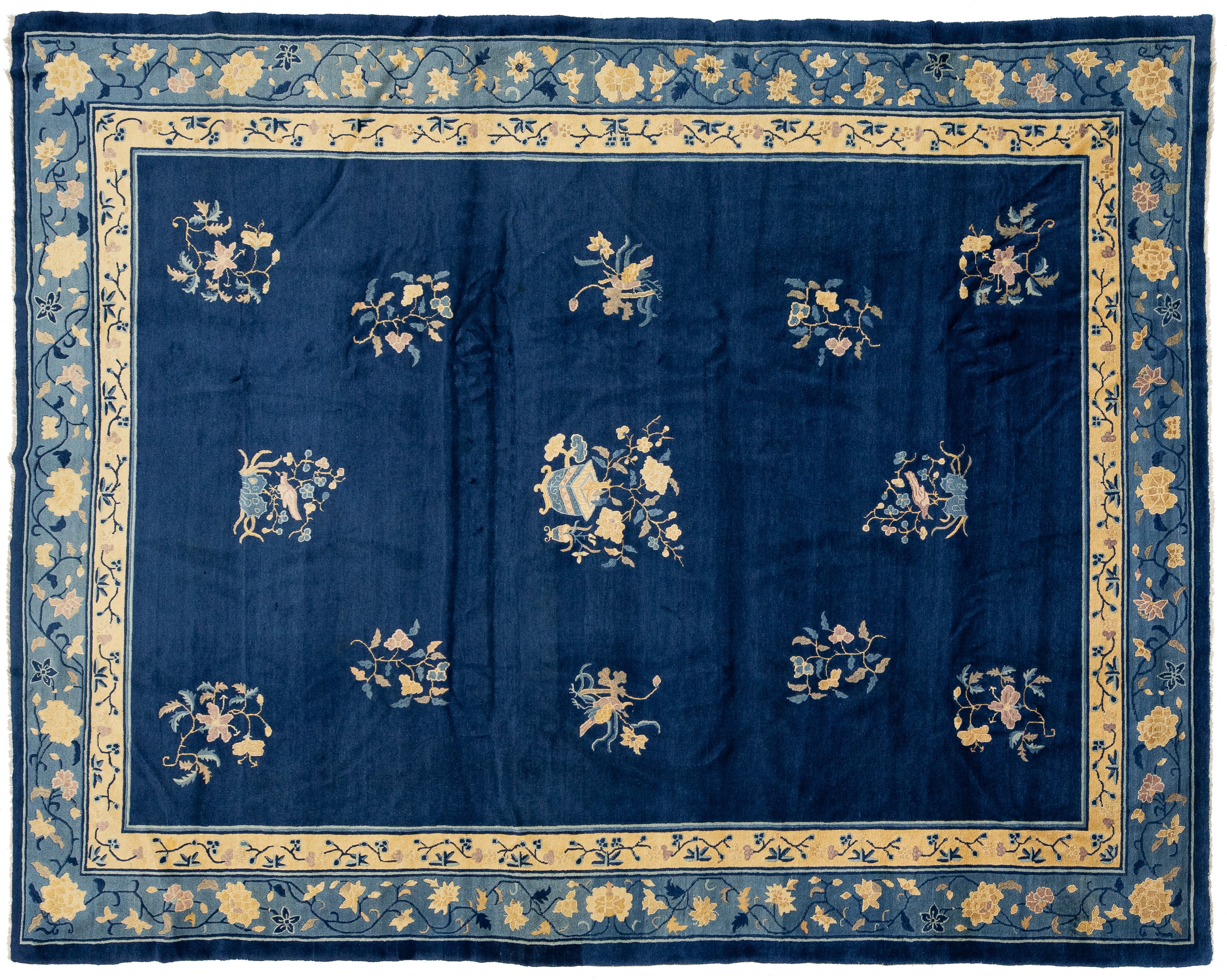 Antique Art Deco Chinese Rug 9 X 12