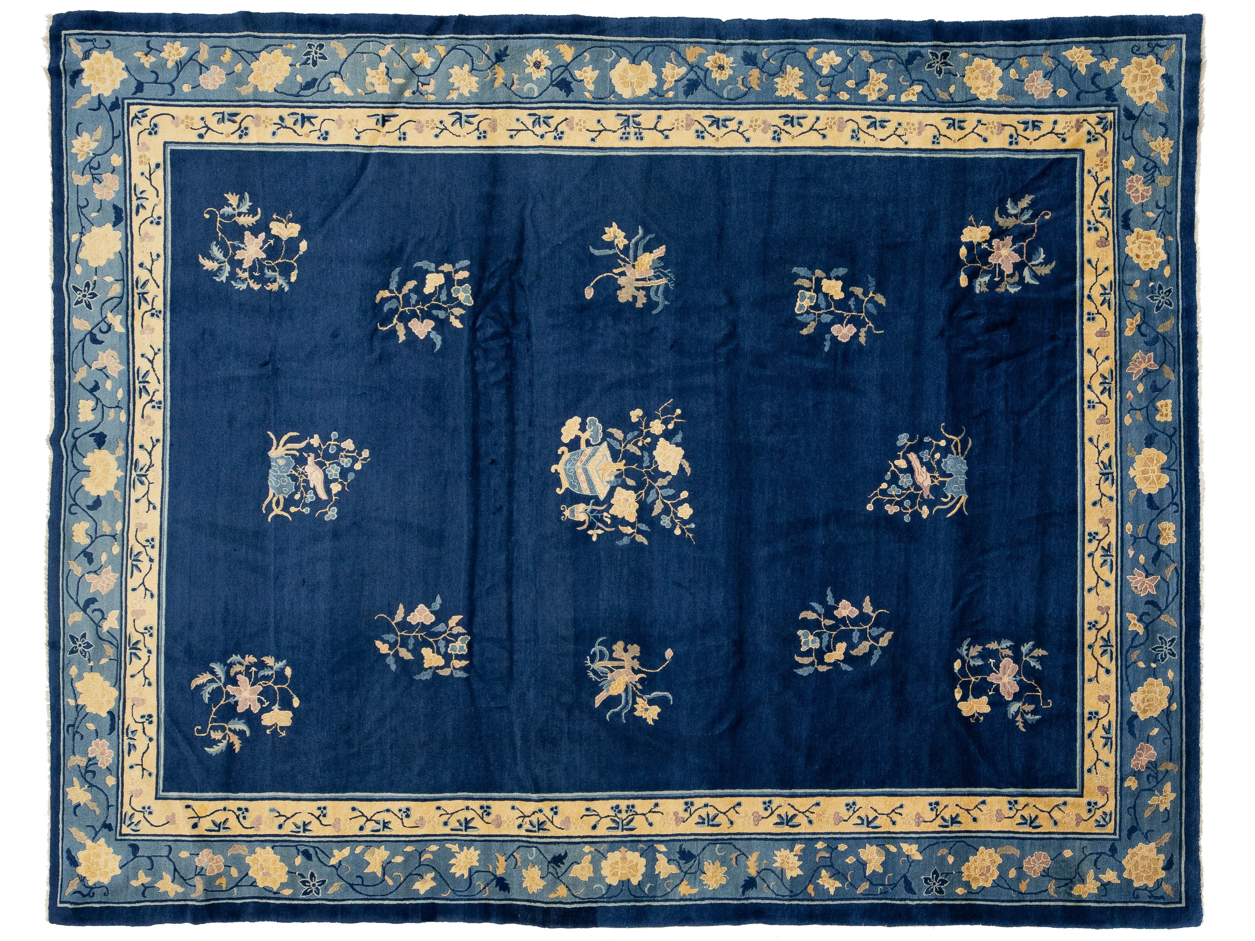 Antique Art Deco Chinese Rug 9 X 12