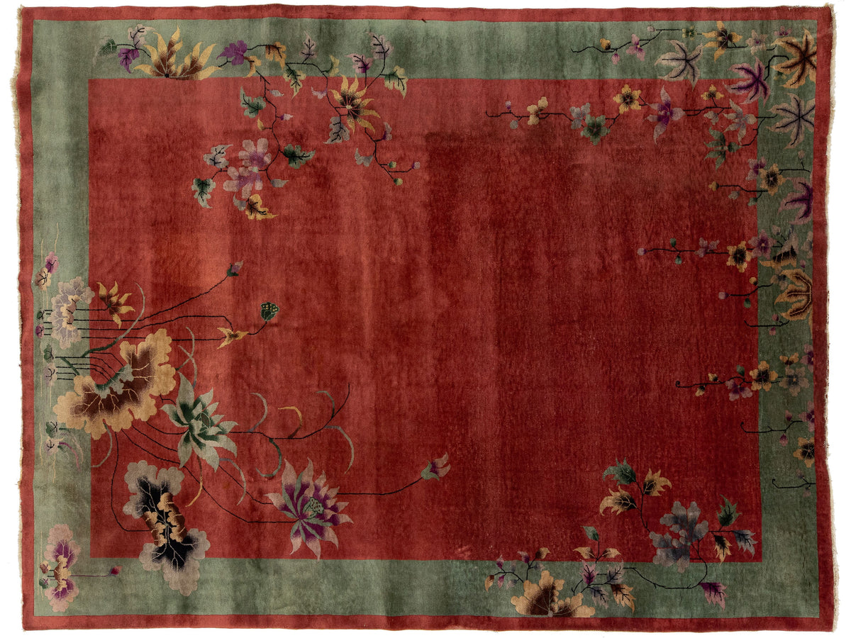 Antique Art Deco Chinese Rug 9 X 11