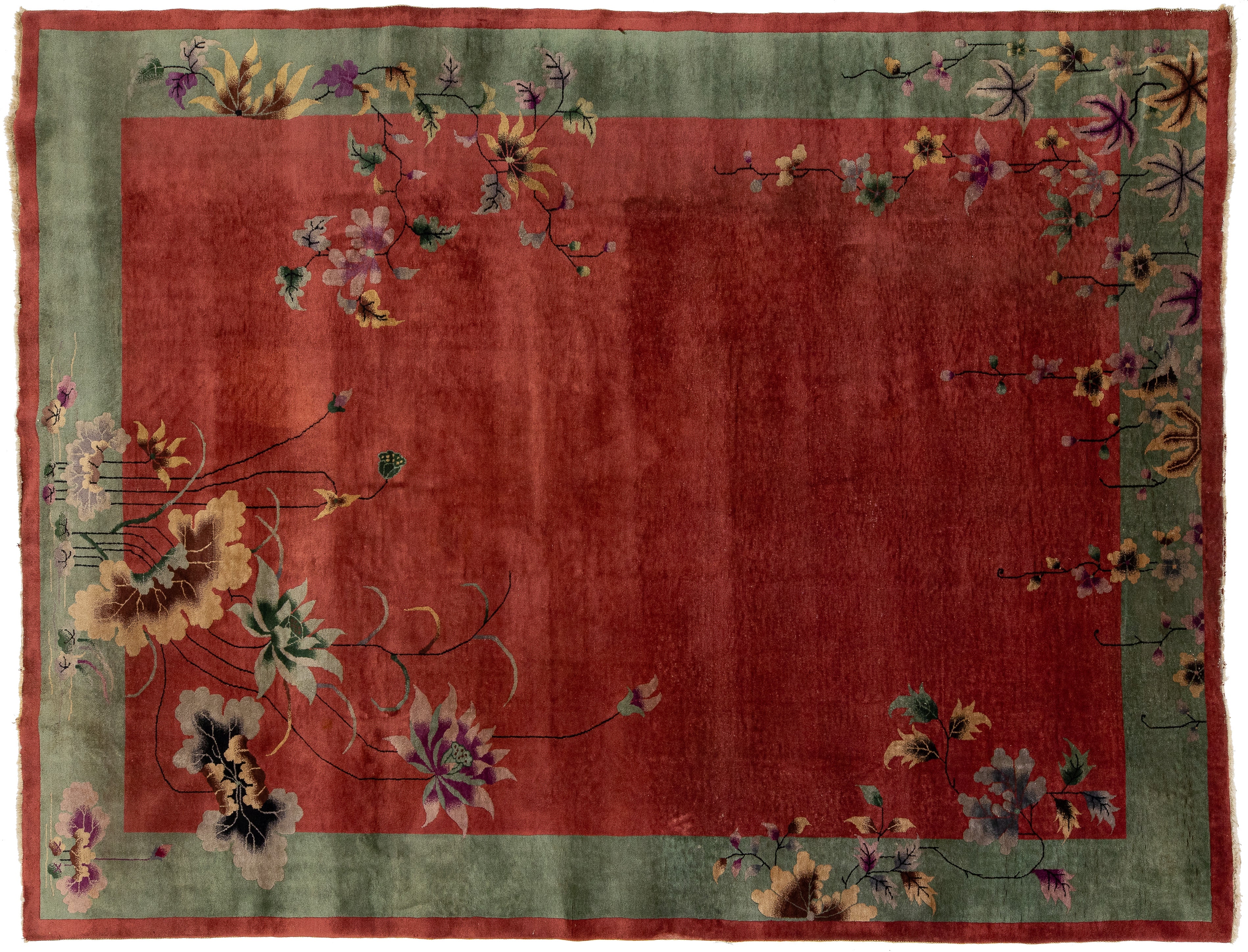 Antique Art Deco Chinese Rug 9 X 11