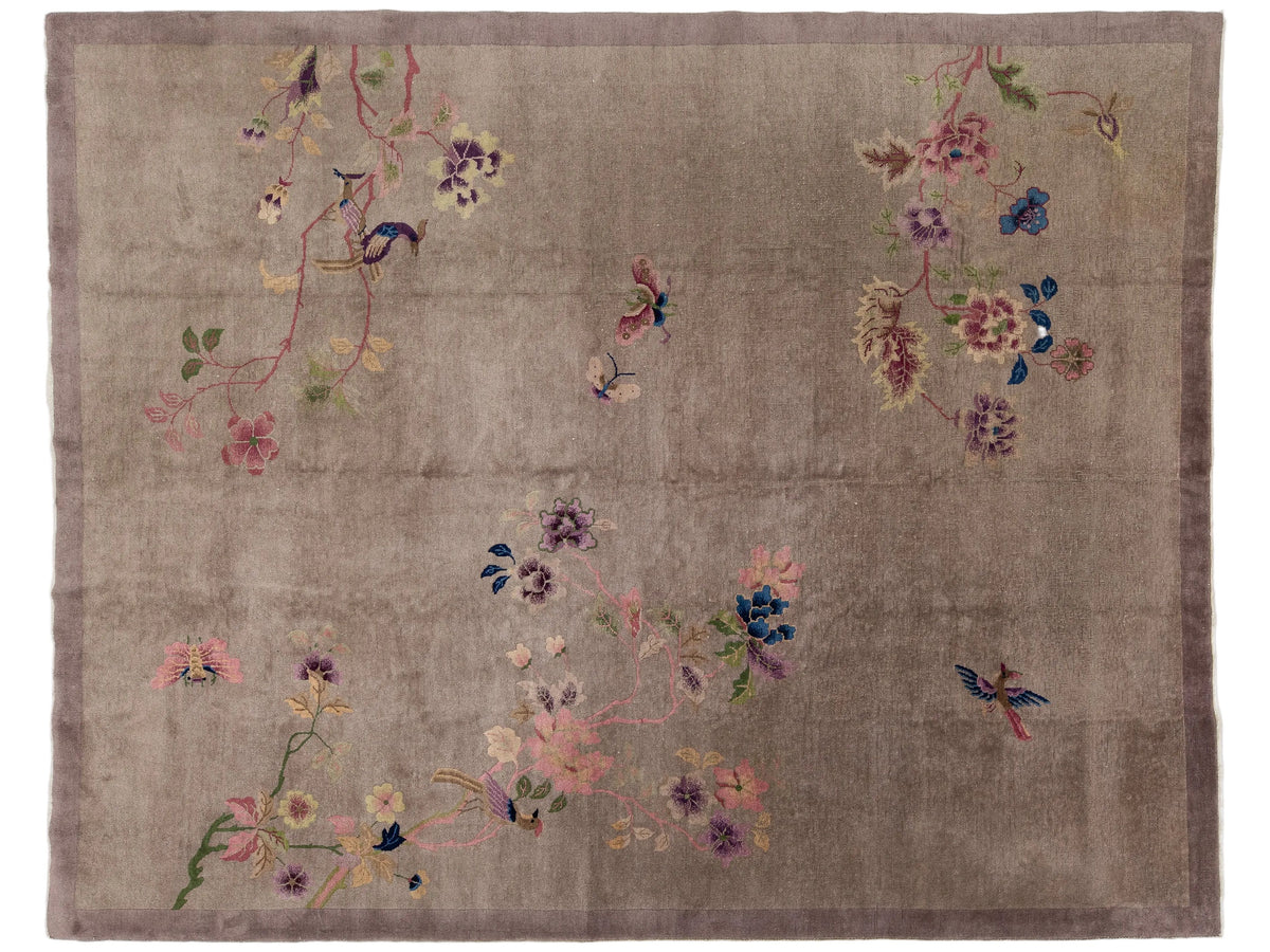 Antique Art Deco Chinese Rug 9 X 12