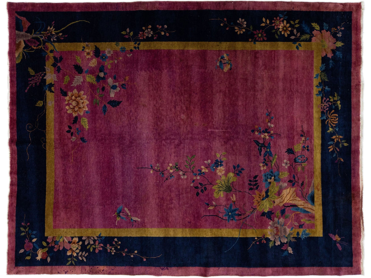 Antique Art Deco Chinese Rug 9 X 12