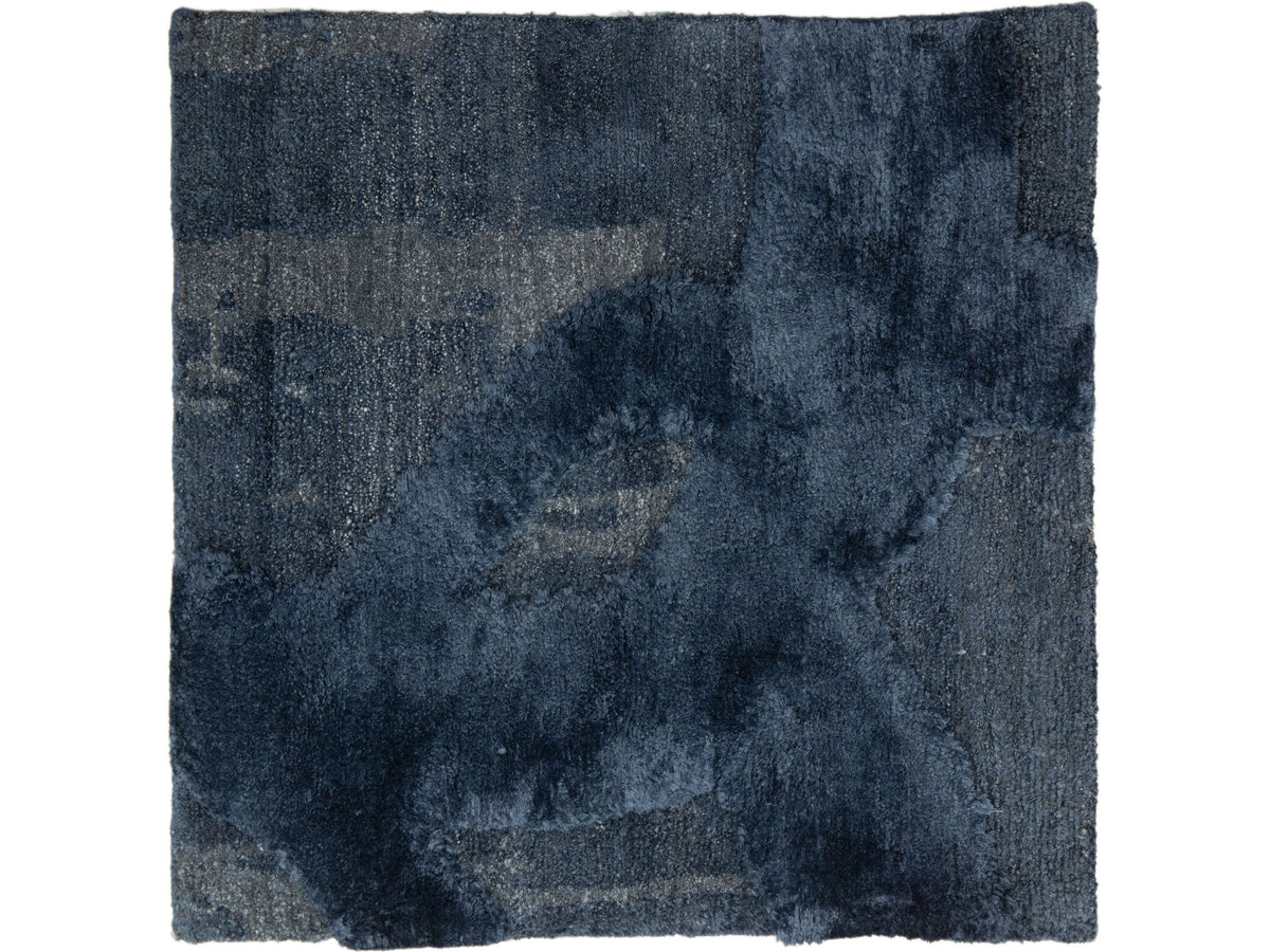 Modern Aloe and Silk Custom Rug