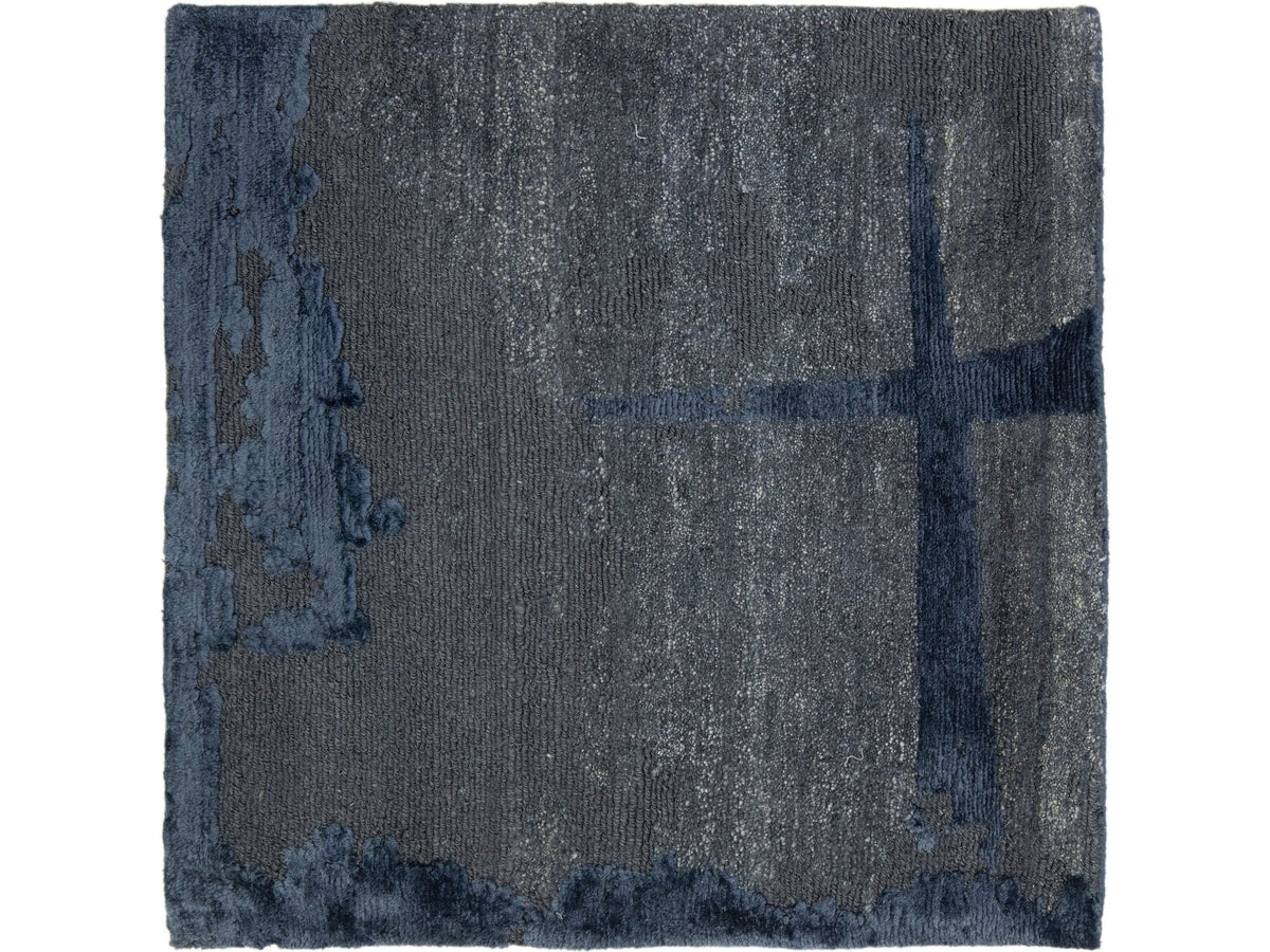 Modern Aloe and Silk Custom Rug