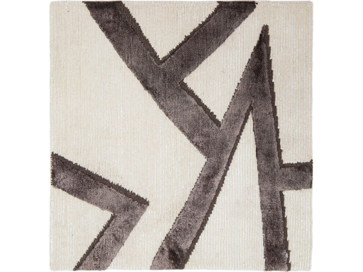 Modern Wool and Silk Custom Rug