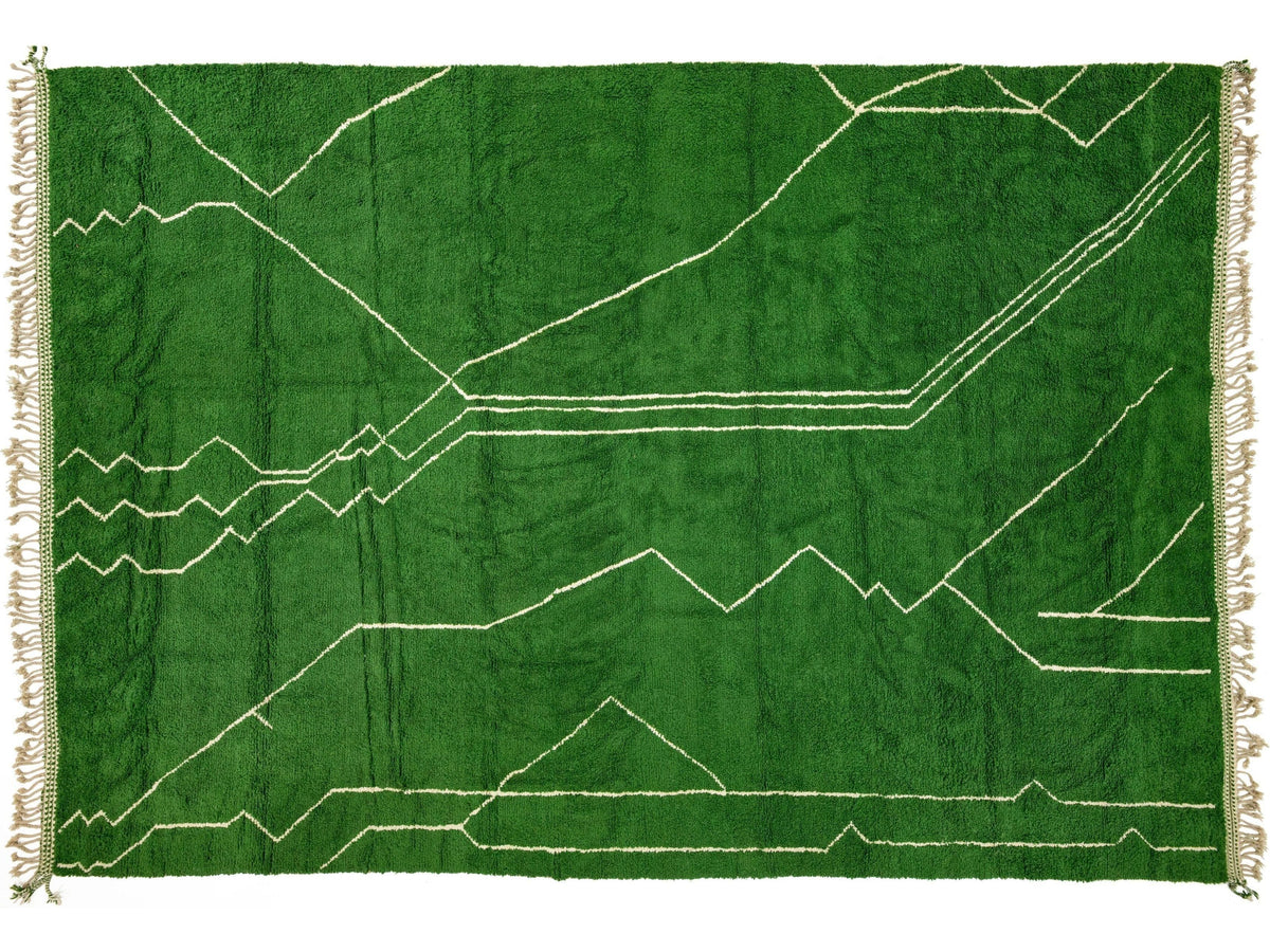 Modern Moroccan Wool Rug 14 X 21