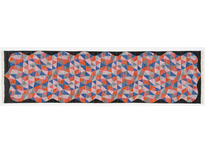 Modern Kilim Wool Runner Rug 3 X 12