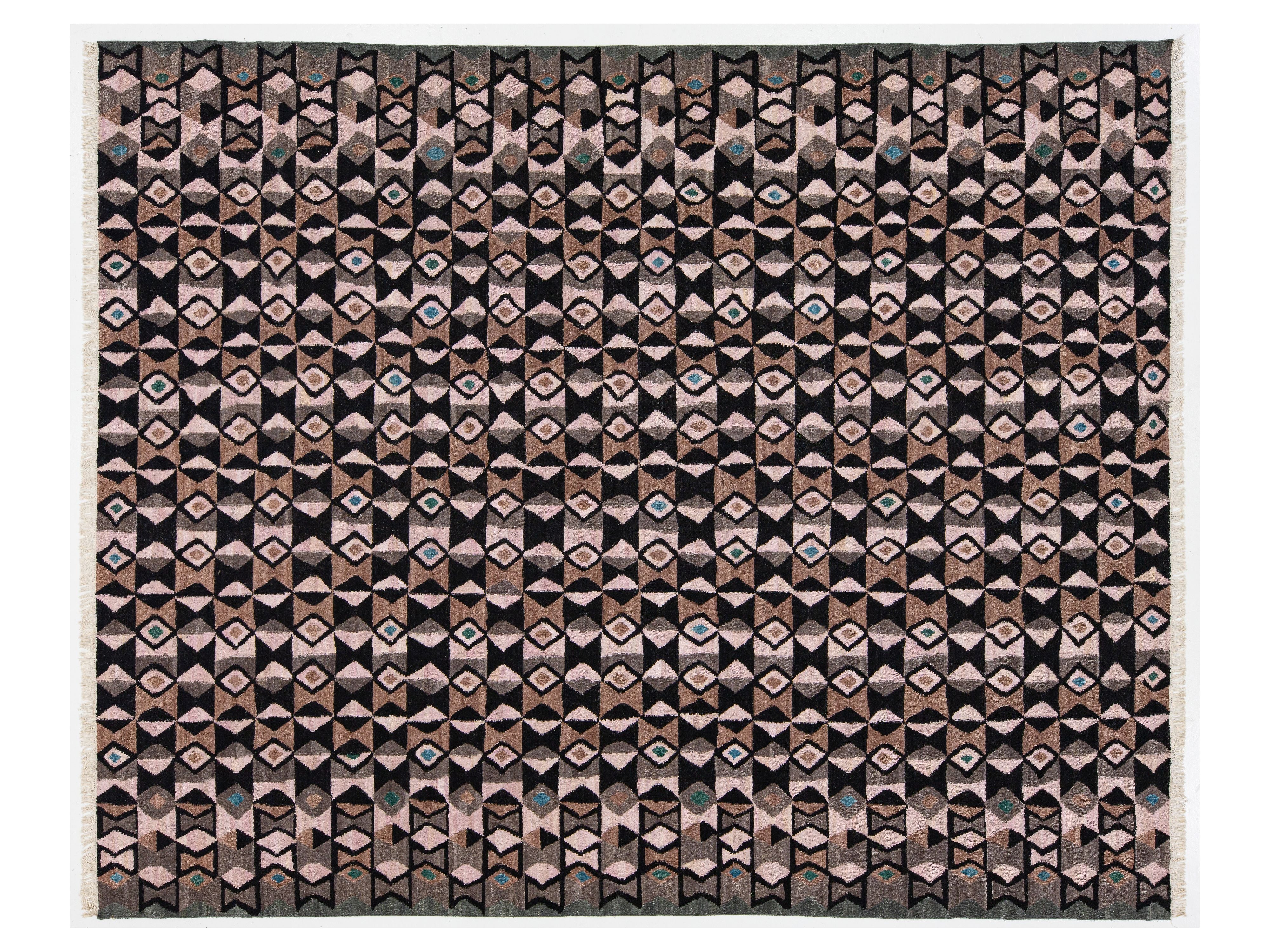 Modern Kilim Wool Rug 10 X 12