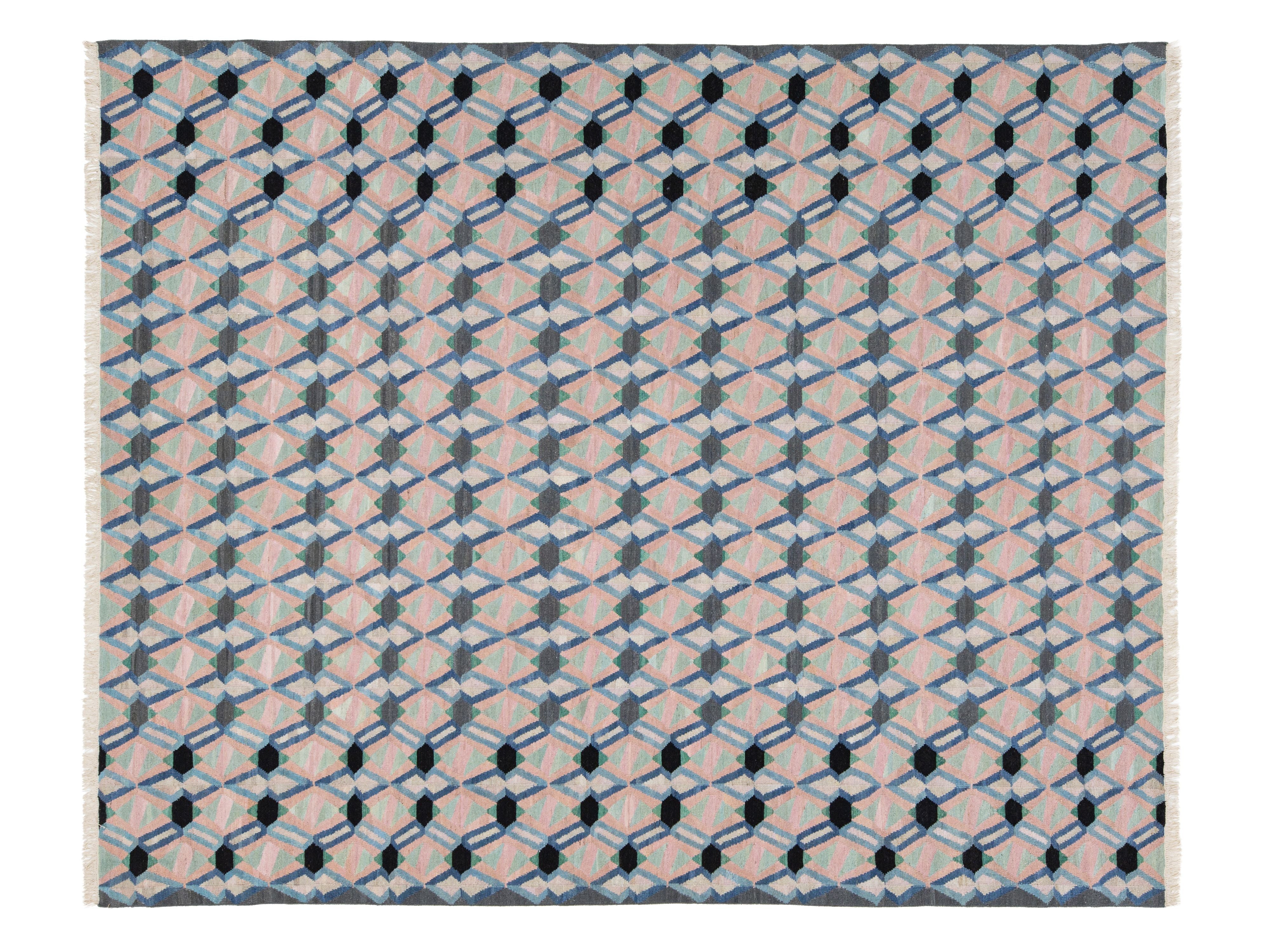 Modern Kilim Wool Rug 10 X 12