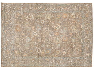 Modern Oushak Wool Rug 9 X 13