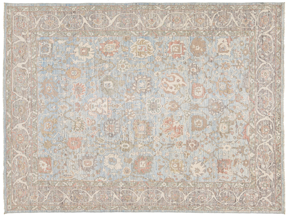 Modern Oushak Wool Rug 9 X 12
