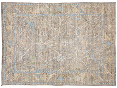 Modern Oushak Wool Rug 9 X 12