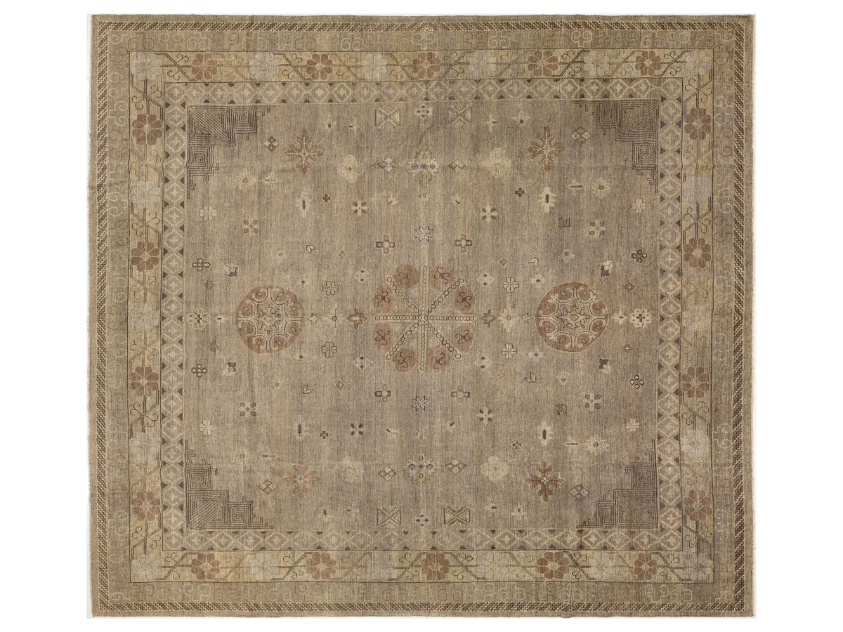 Modern Senneh Wool Rug 15 X 16