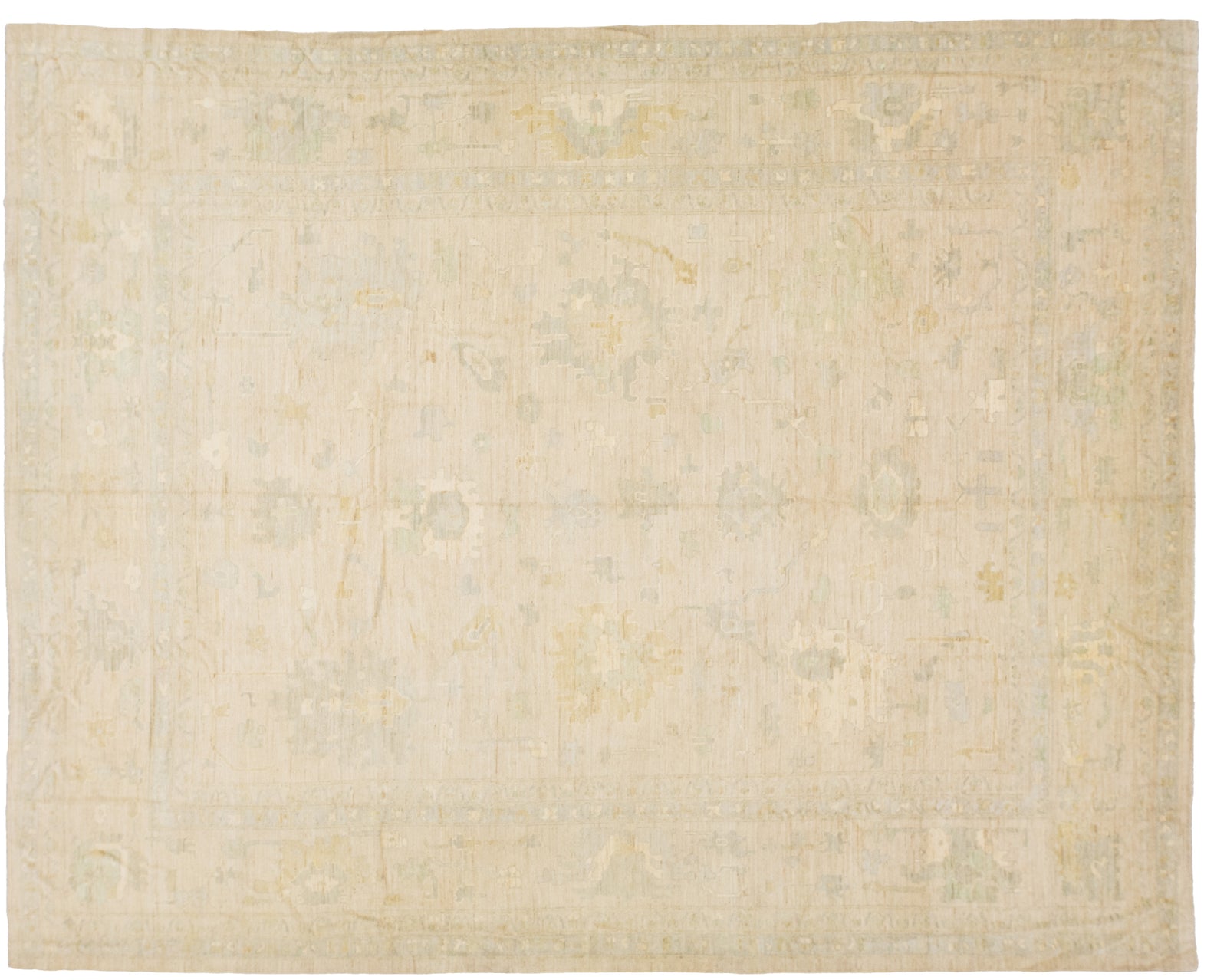 Modern Oushak Wool Rug 12 X 15
